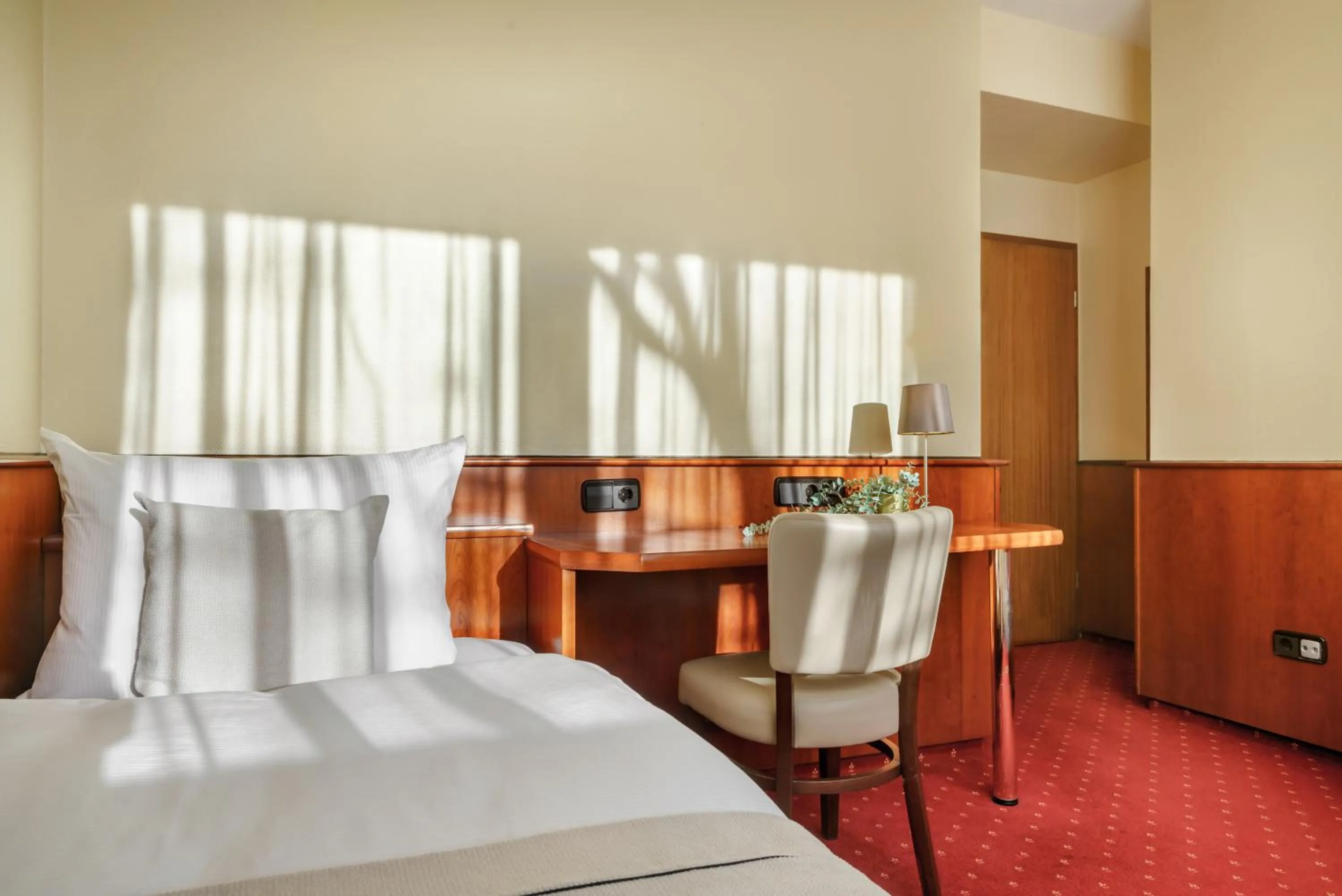 Bed in Hotel Hagemann Hamburg Hafen