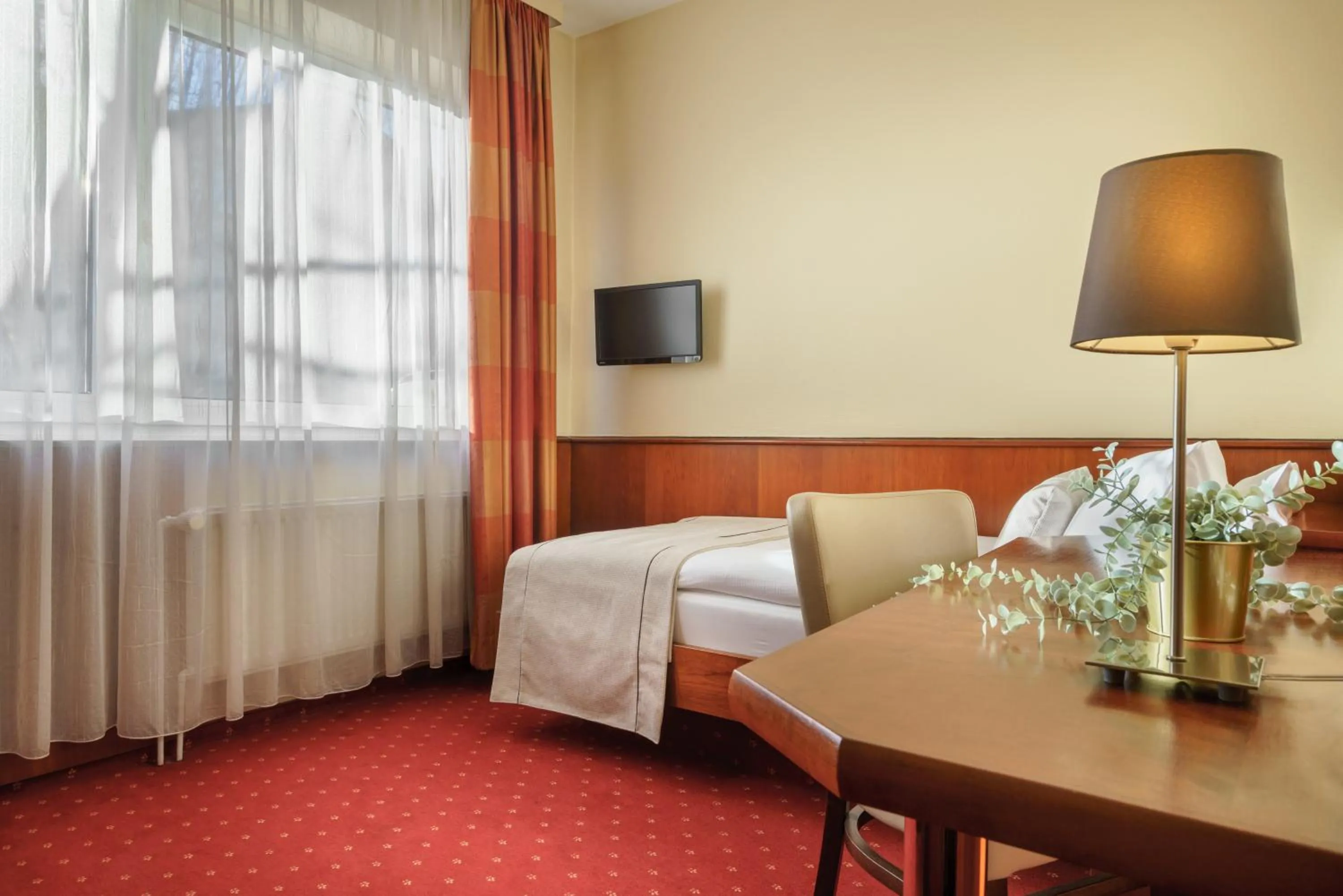 Bed in Hotel Hagemann Hamburg Hafen