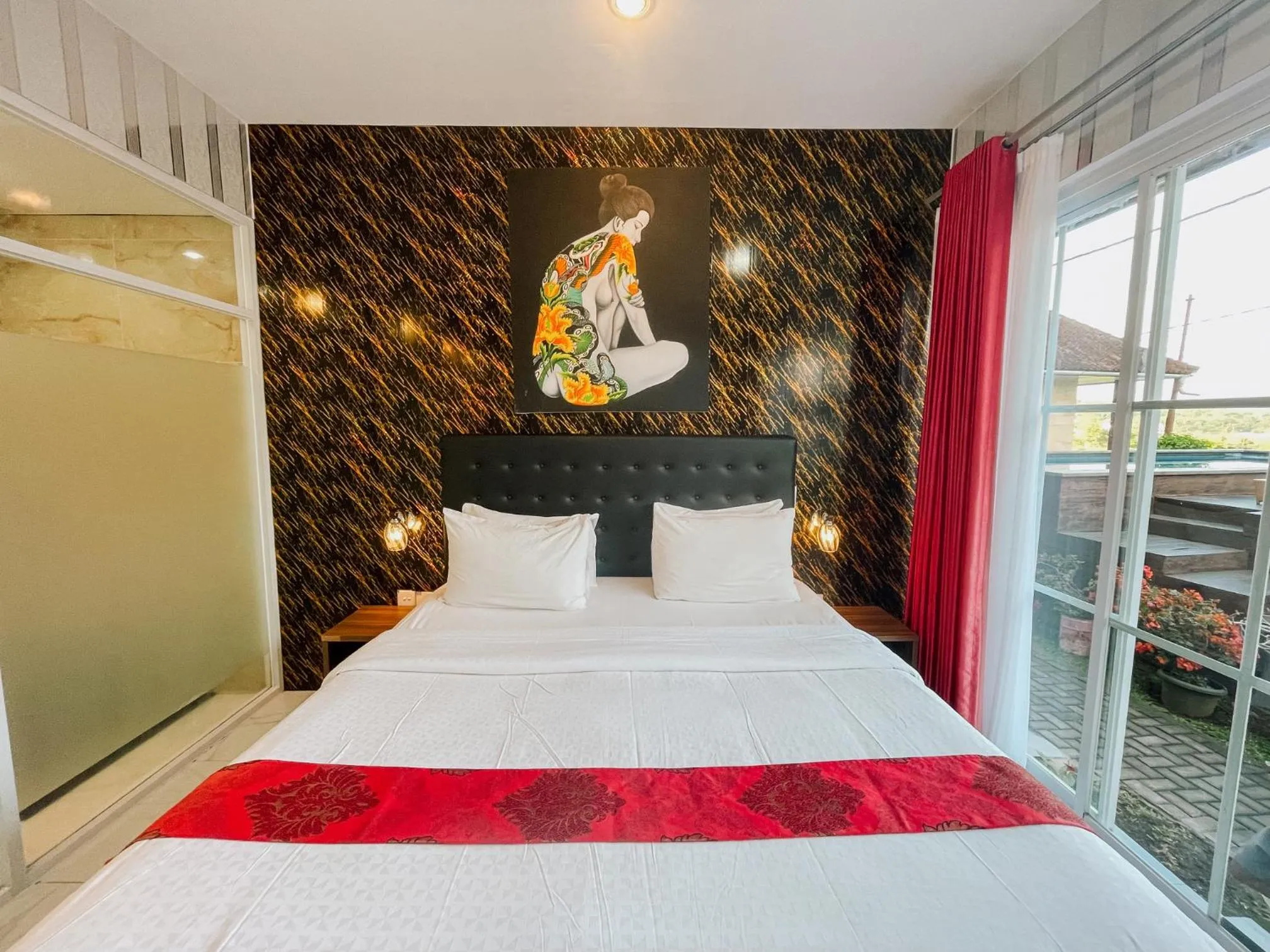 Bedroom, Bed in Bhuana Agung Villa and Restaurant