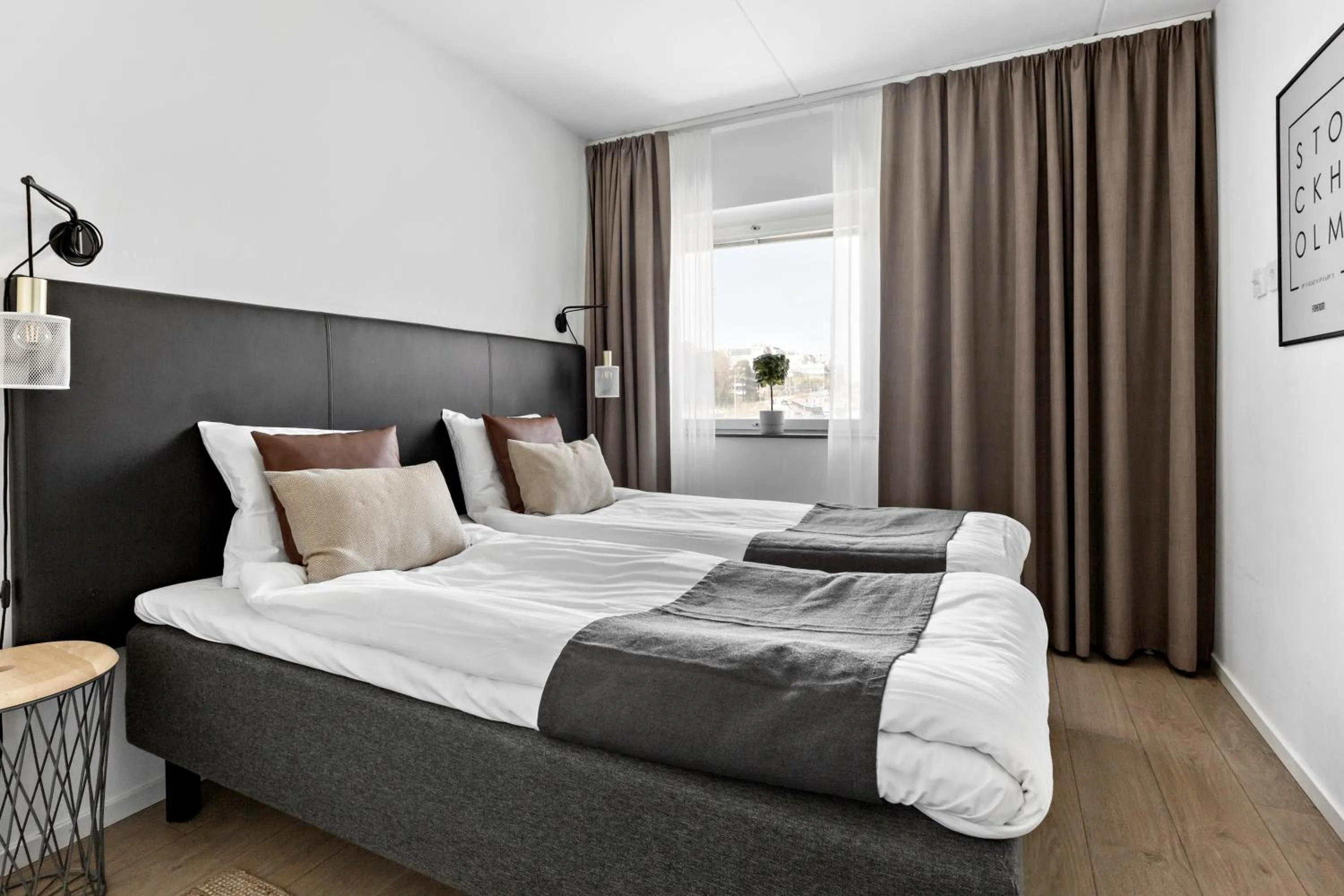 Bedroom, Bed in Forenom Hotel Flemingsberg - 10min from Älvsjö