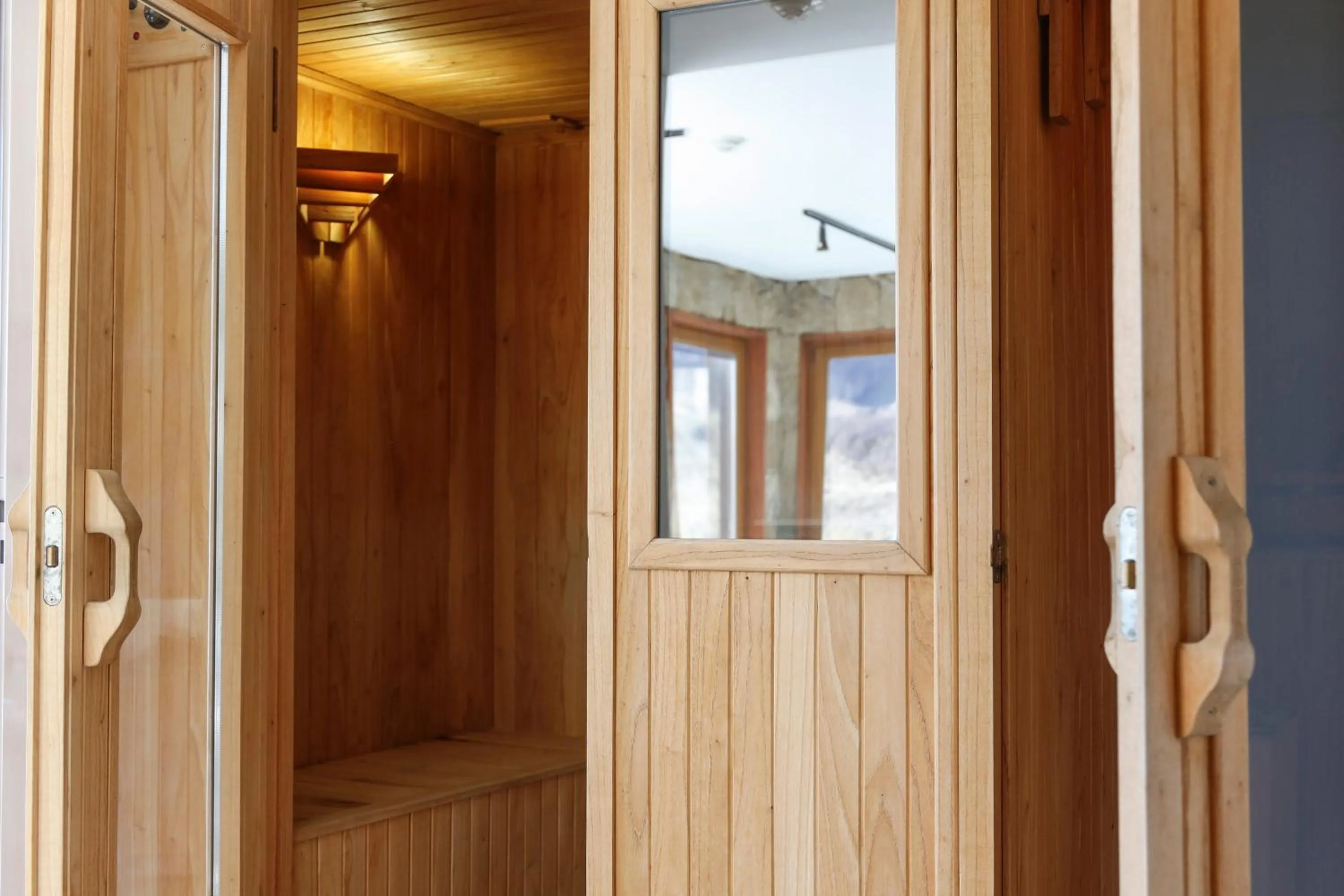 Sauna in Los Cerros del Chaltén Boutique Hotel