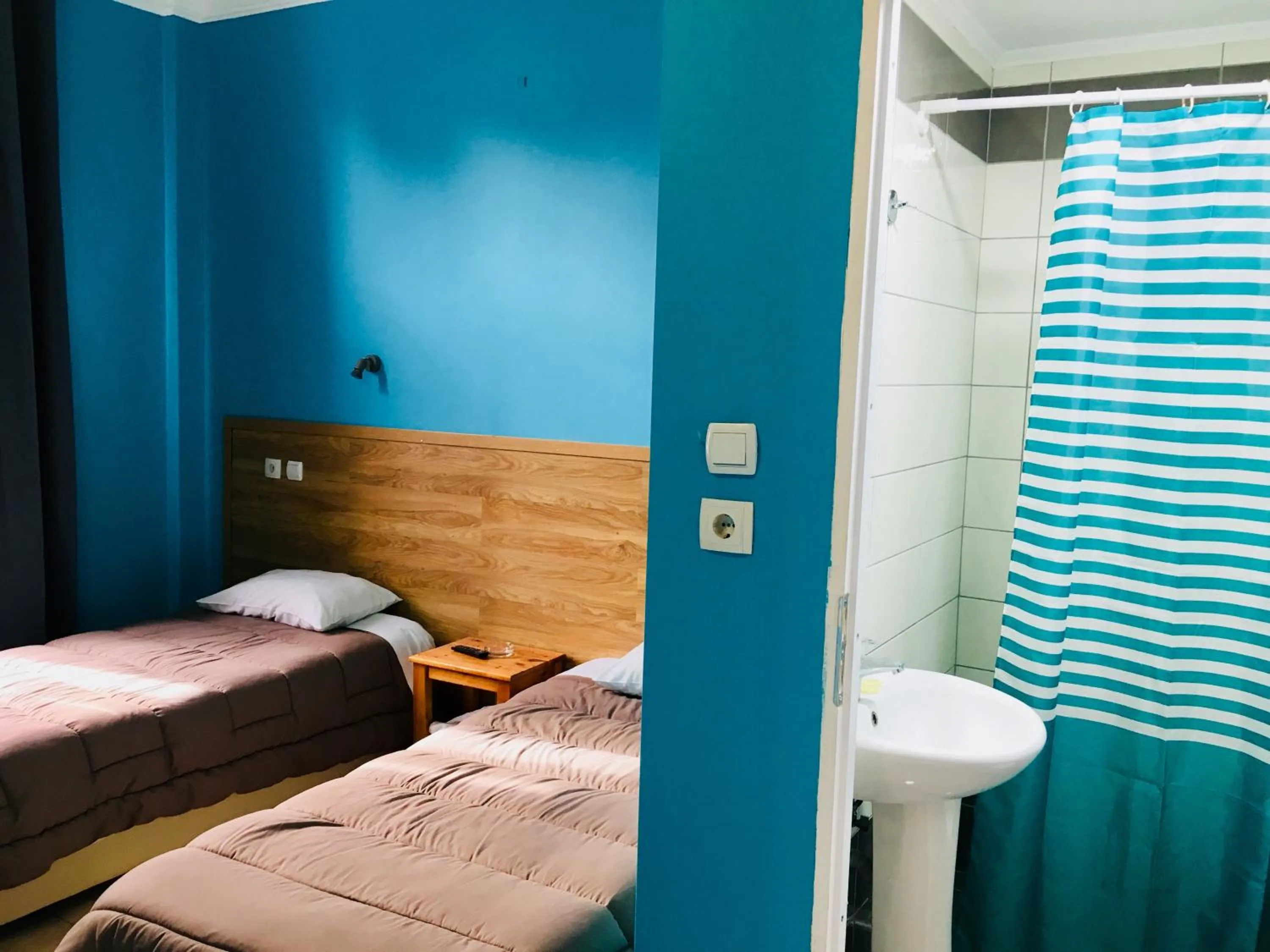 Bed in Hotel Kastoria