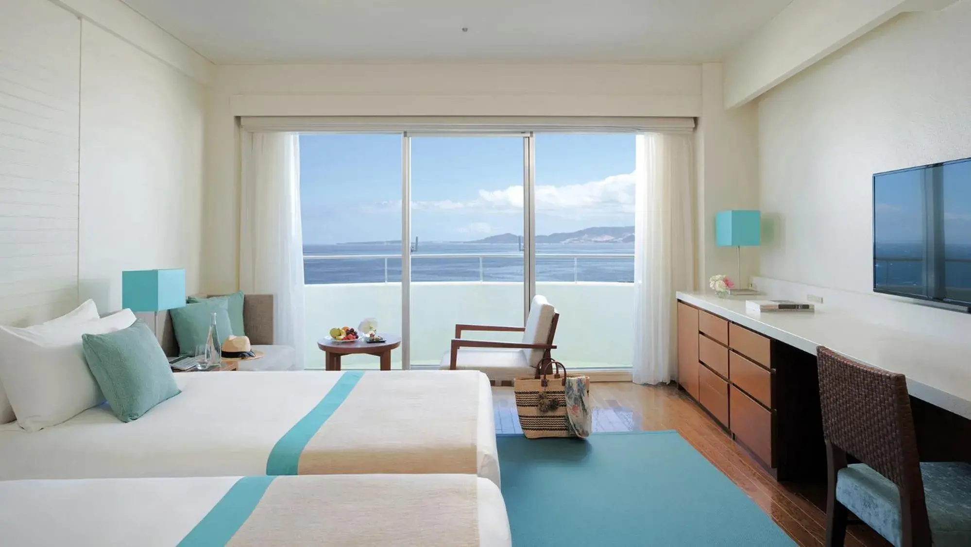 Classic Twin Room with Ocean View and Club Lounge Access in ANA InterContinental Manza Beach Resort by IHG Classic Twin Room with Ocean View and Club Lounge Access in ANA InterContinental Manza Beach Resort by IHG
