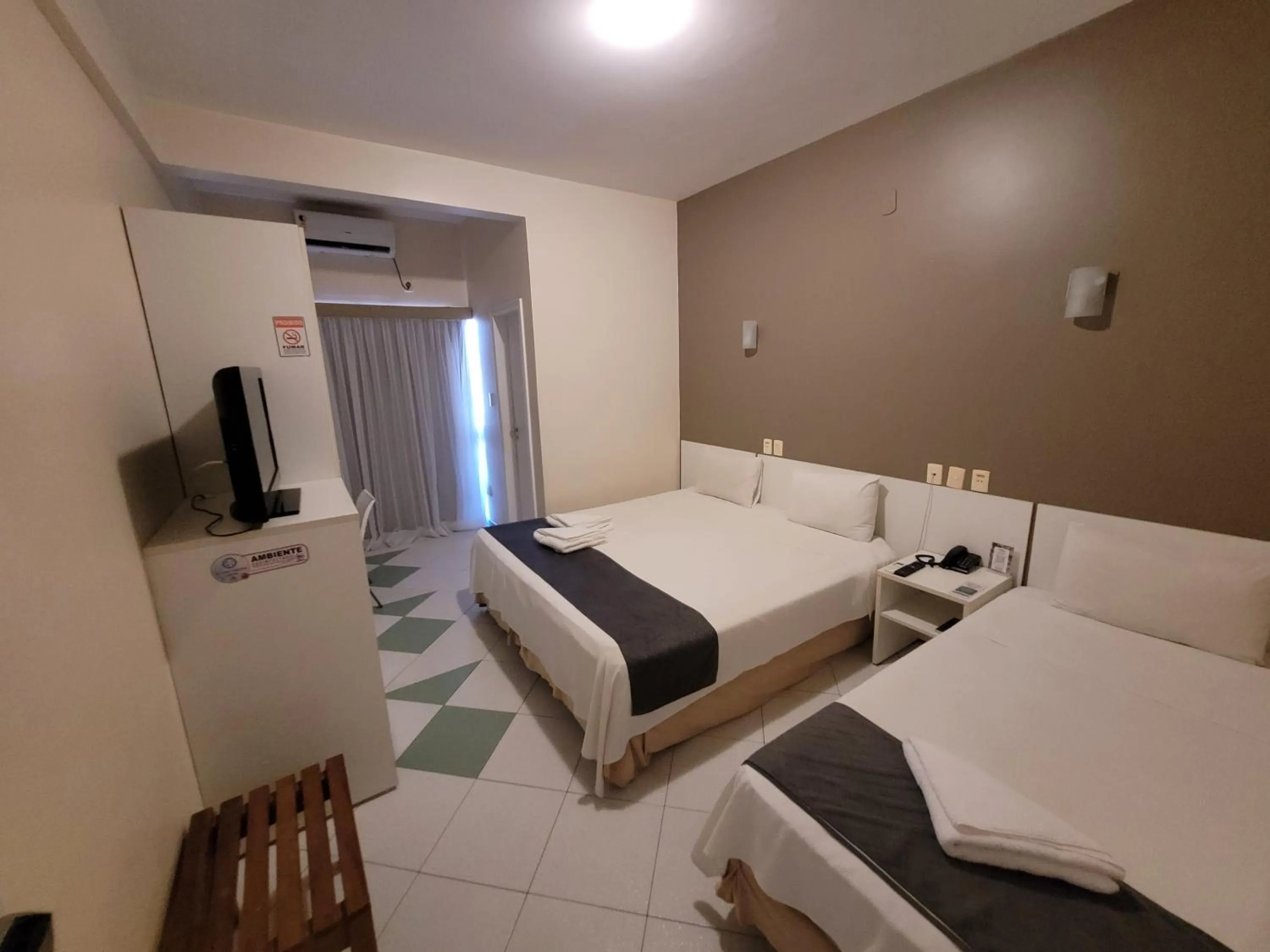 Bed in Sandrin Praia Hotel