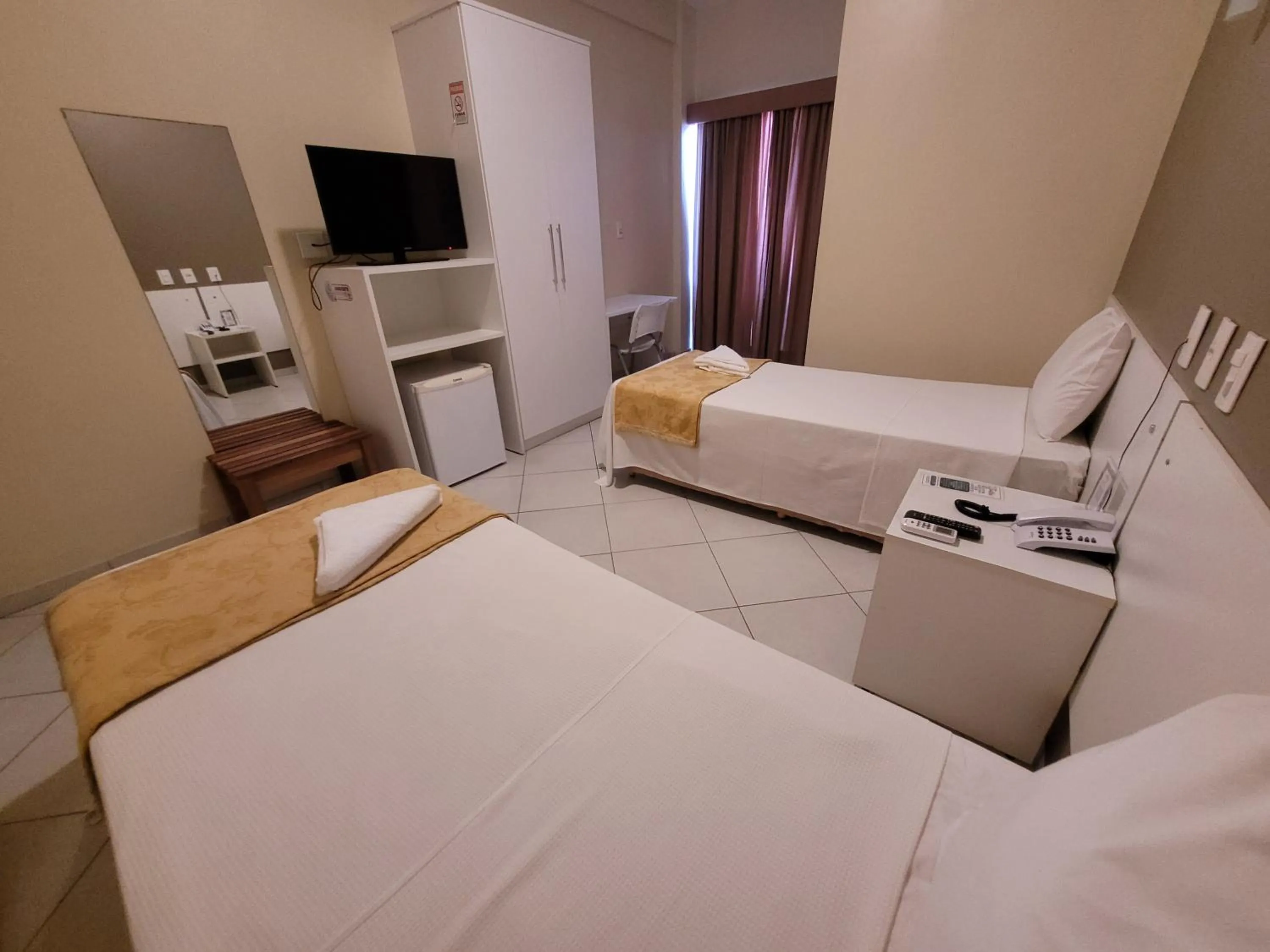 Bed in Sandrin Praia Hotel