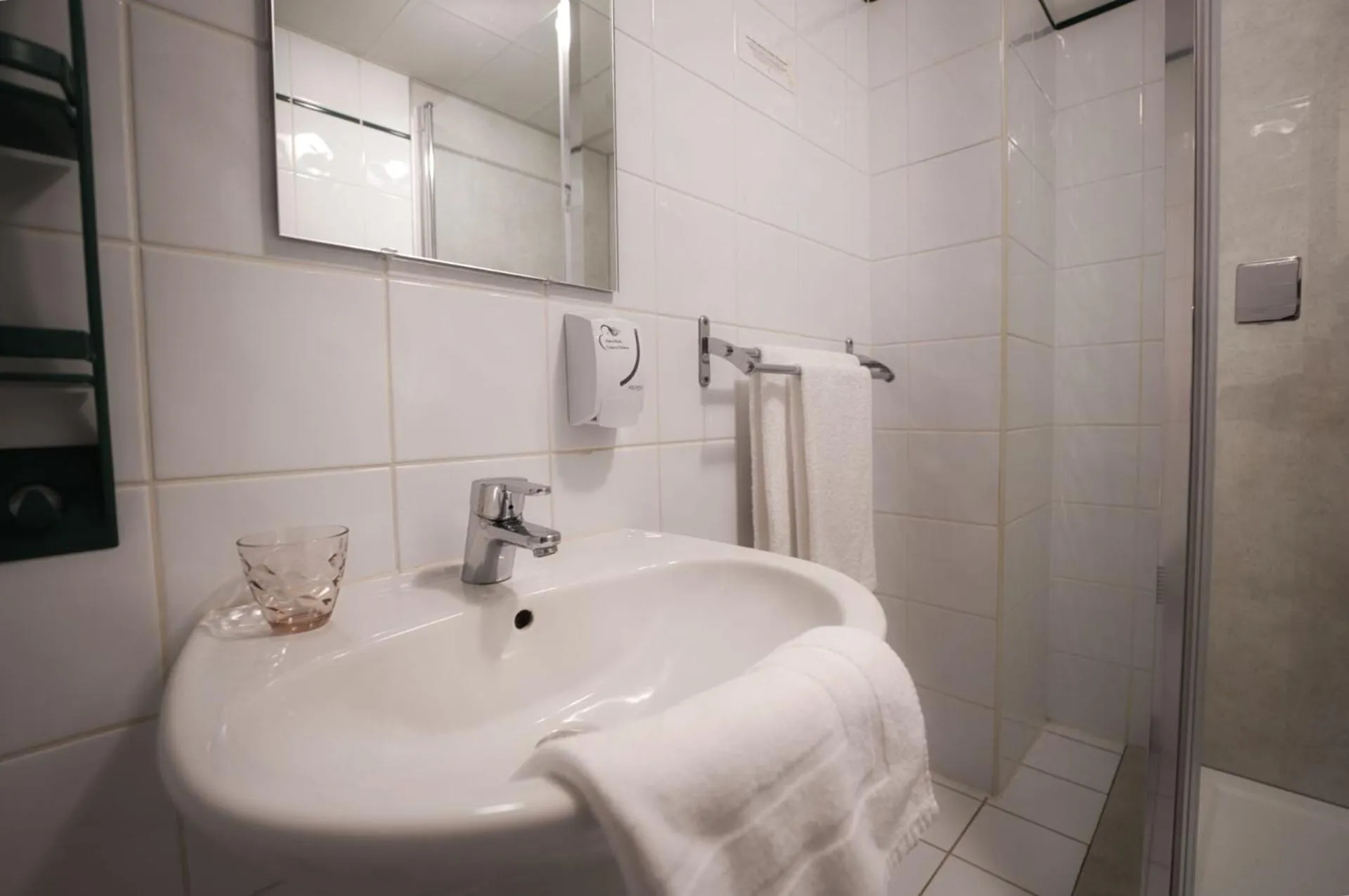 Shower in Logis Restaurant & Hôtel À la 12