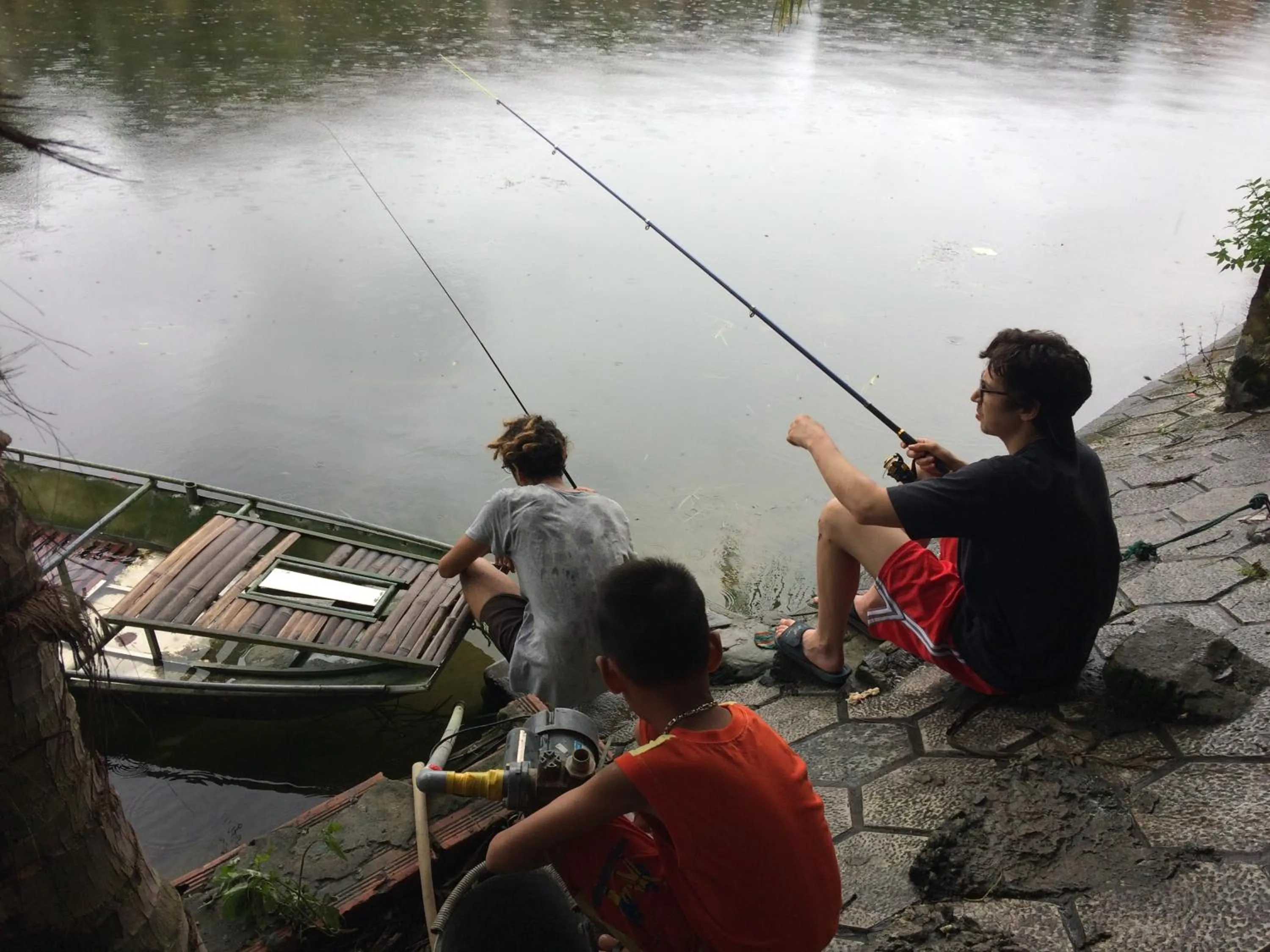 Fishing in Tam Coc Westlake Homestay