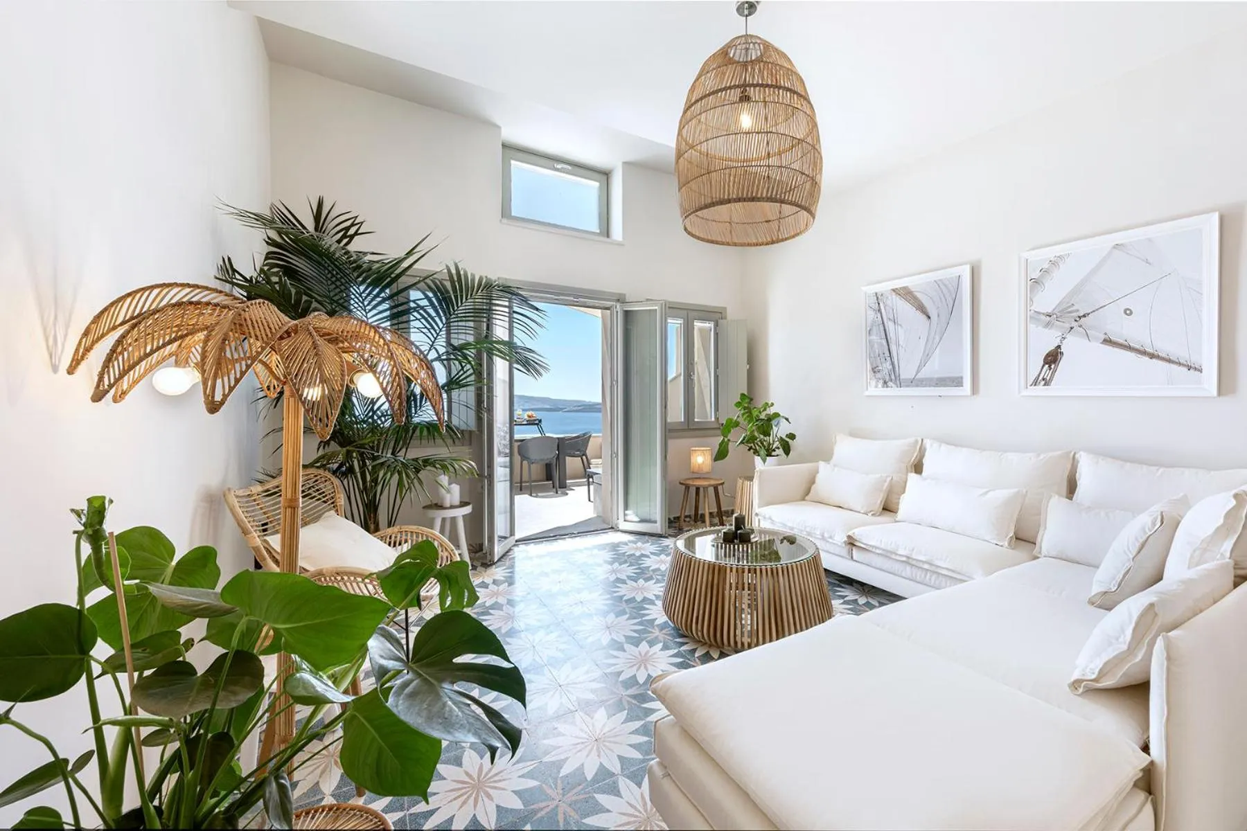 Living room in Caldera Houses Oia