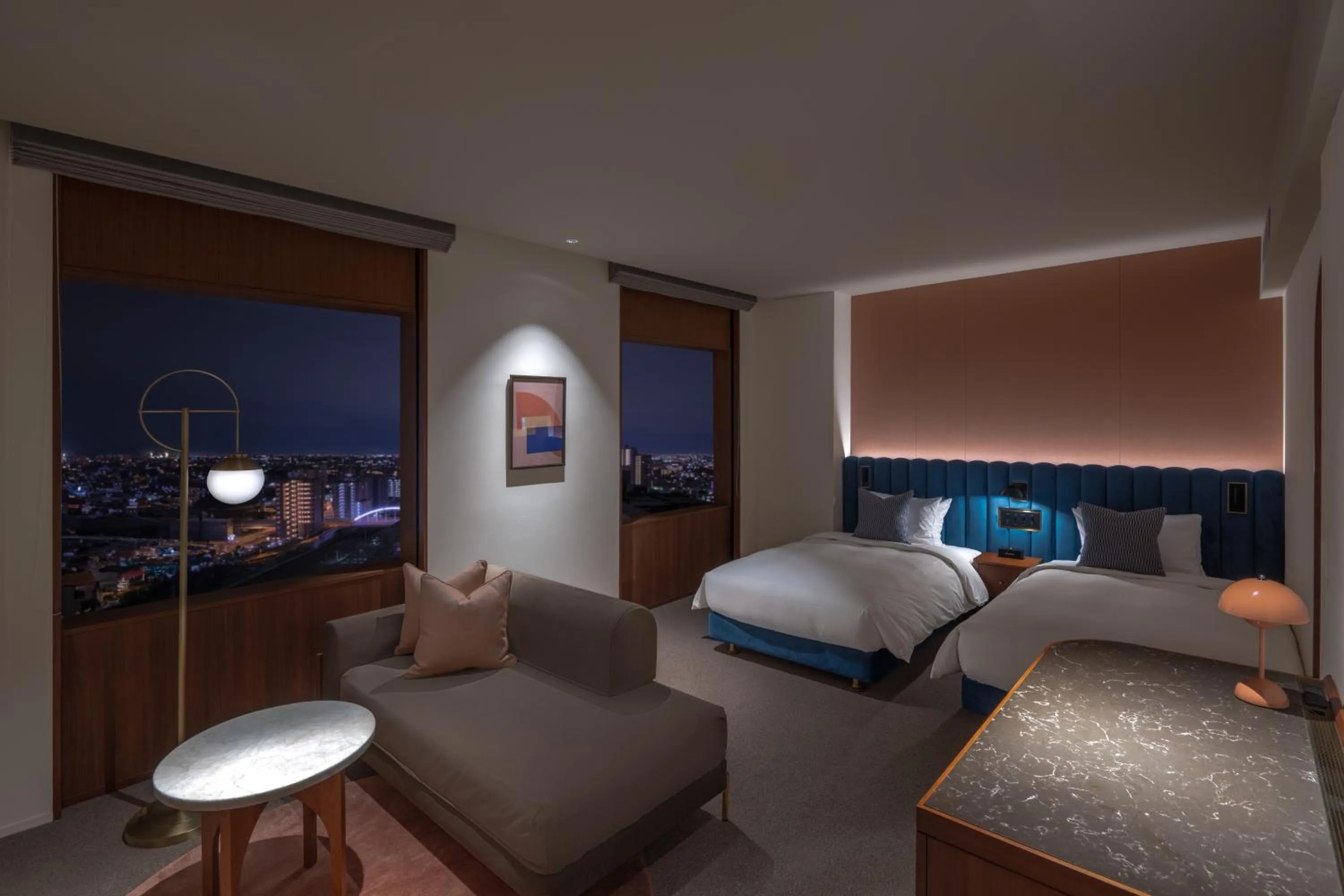 Night, Bed in The Mark Grand Hotel