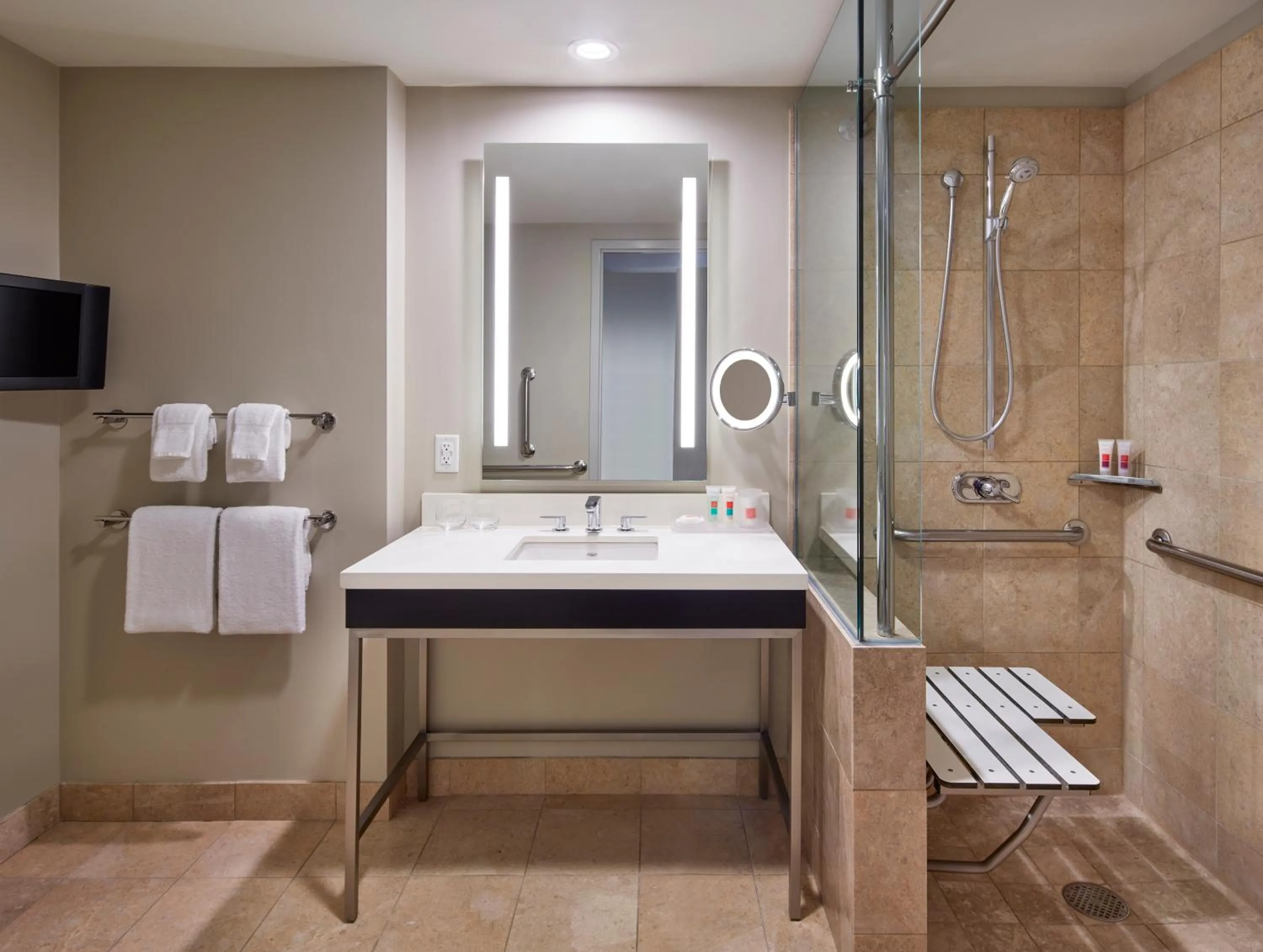 Shower in The Lofton Hotel Minneapolis, Tapestry Collection by Hilton