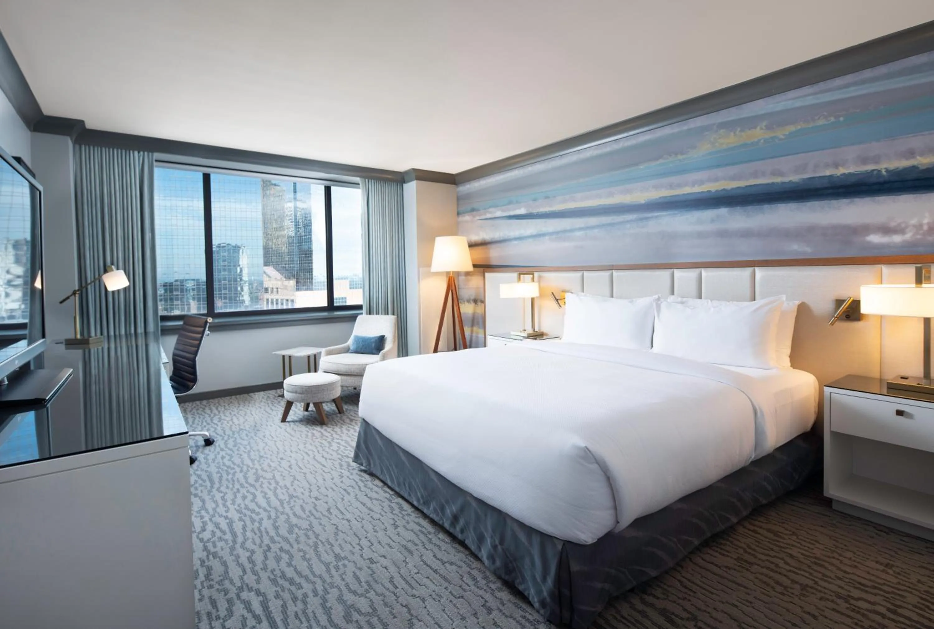 Bed in The Lofton Hotel Minneapolis, Tapestry Collection by Hilton