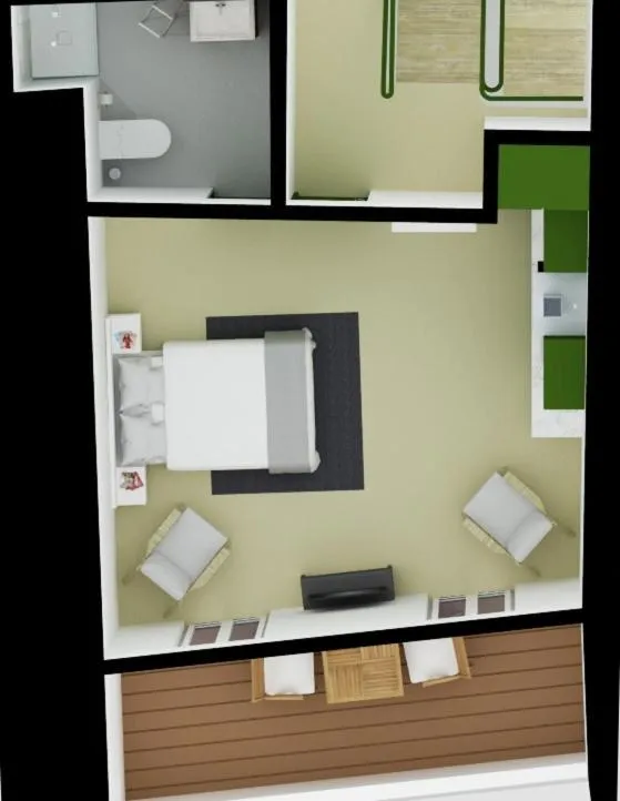 Floor plan in DoBairro suites at Bairro Alto