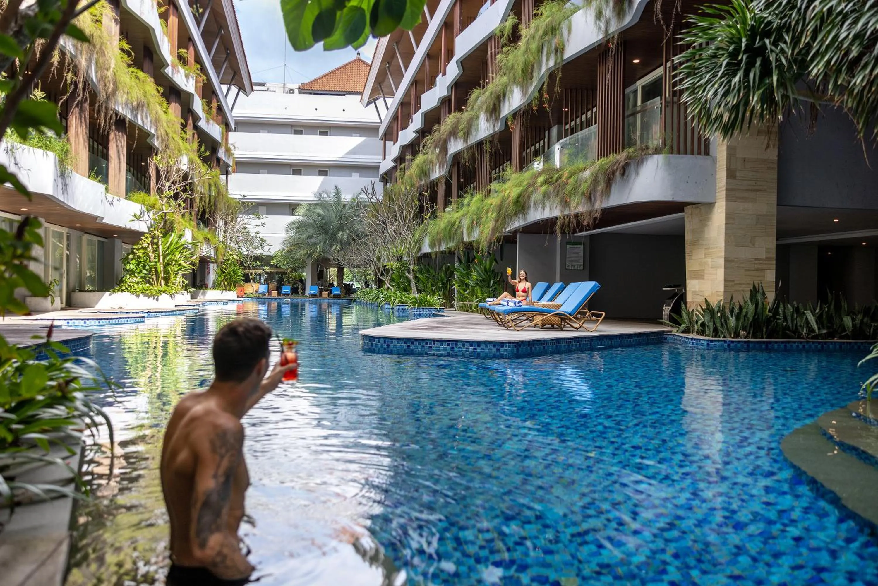 Swimming pool in Wyndham Garden Kuta Beach Bali