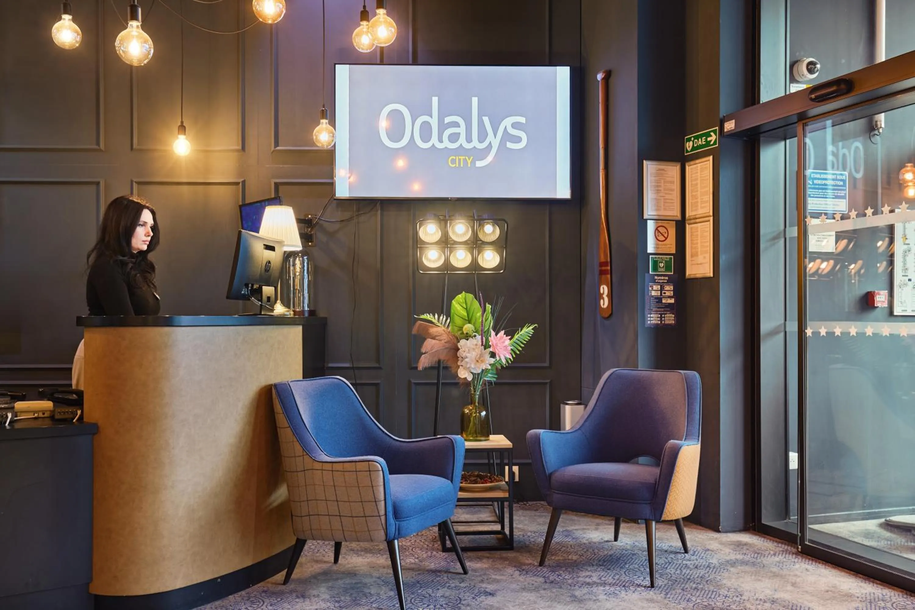 Lobby or reception in Appart Hotel Odalys City Paris XVII
