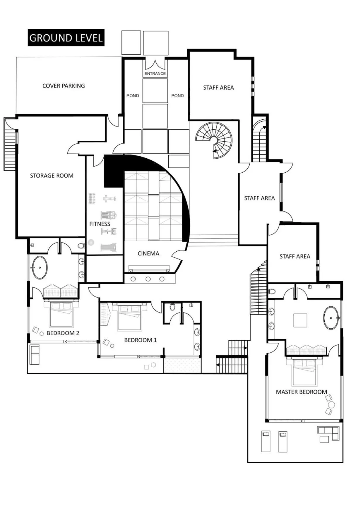 Floor plan in Villa Anavaya