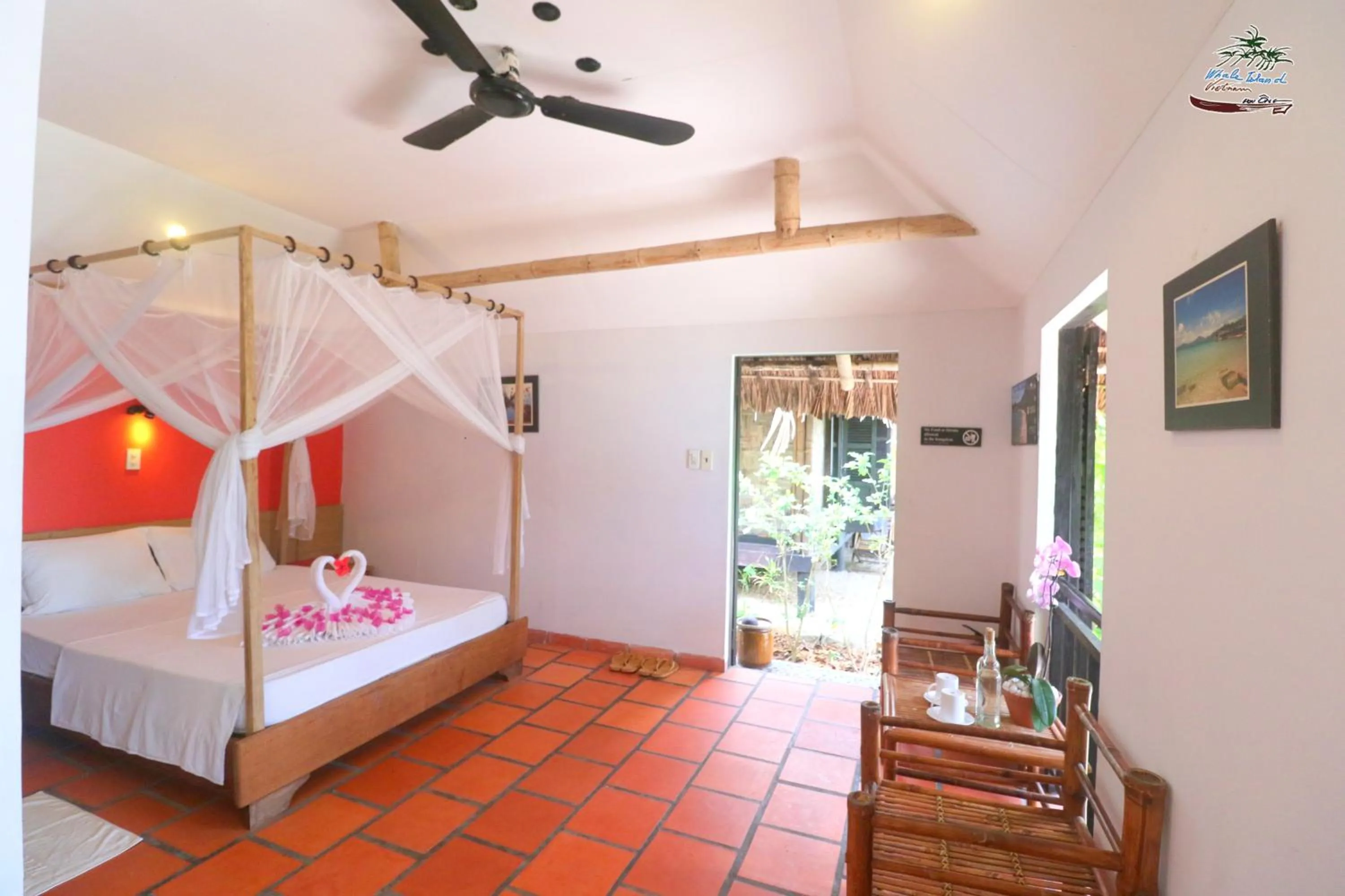 Bed in Whale Island Resort