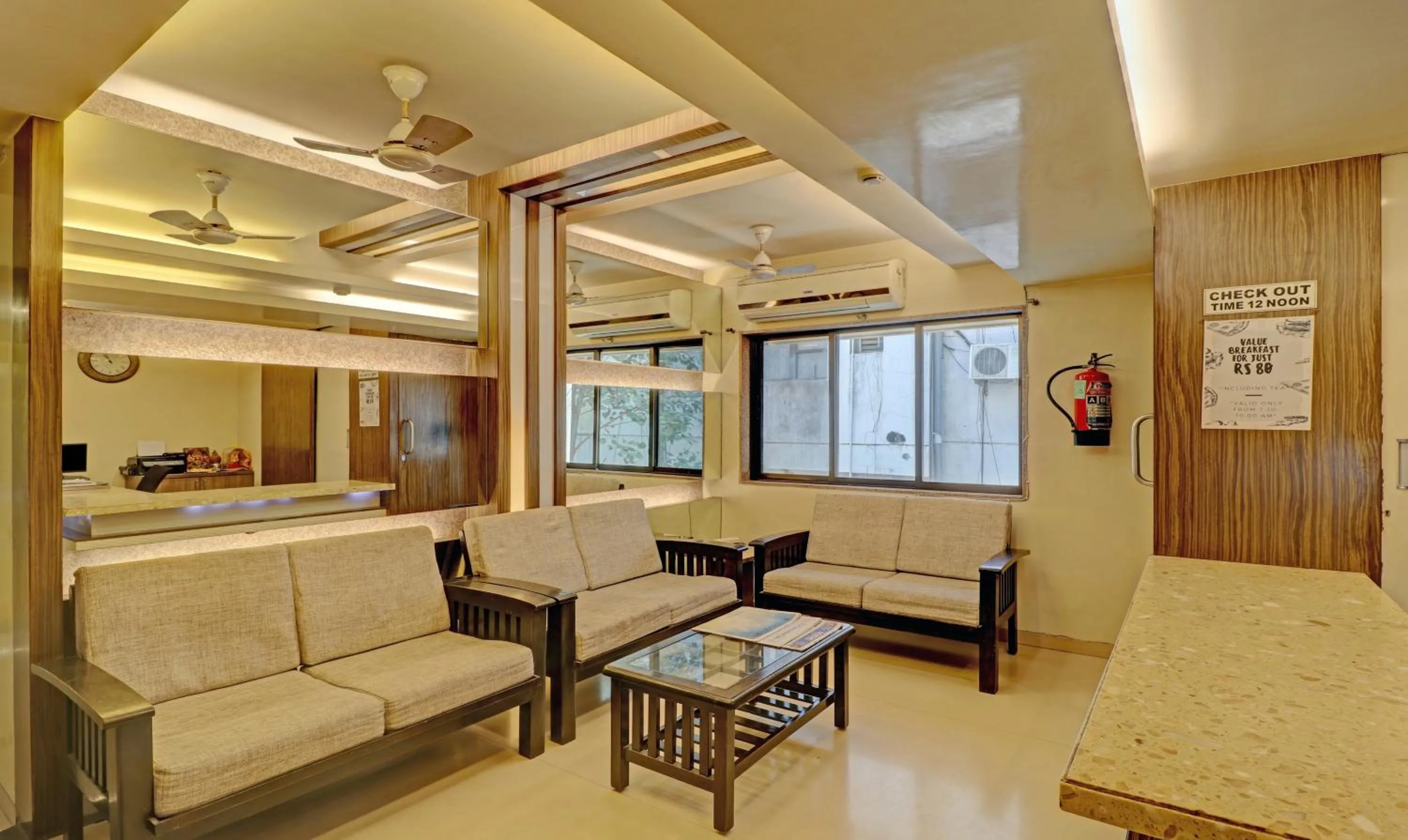 Seating area in Treebo Vikrant Residency