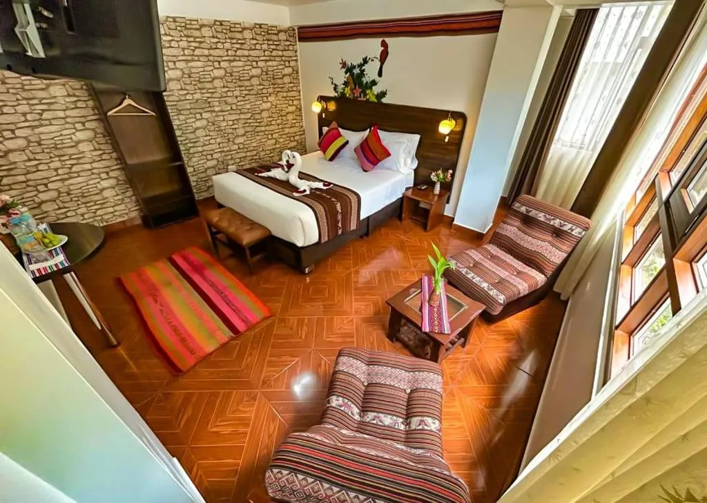 Mountain view, Bed in Hotel Machupicchu Adventure