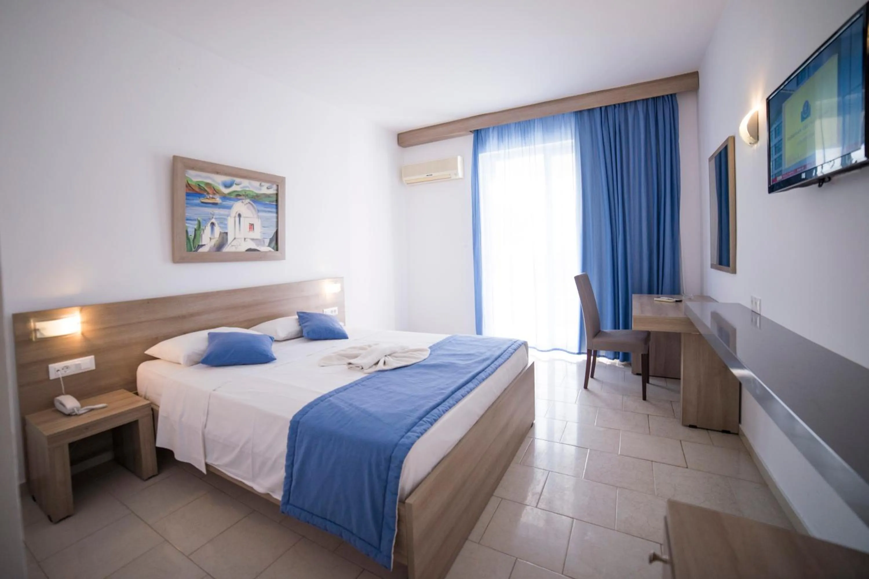 Bed in Lardos Bay Hotel