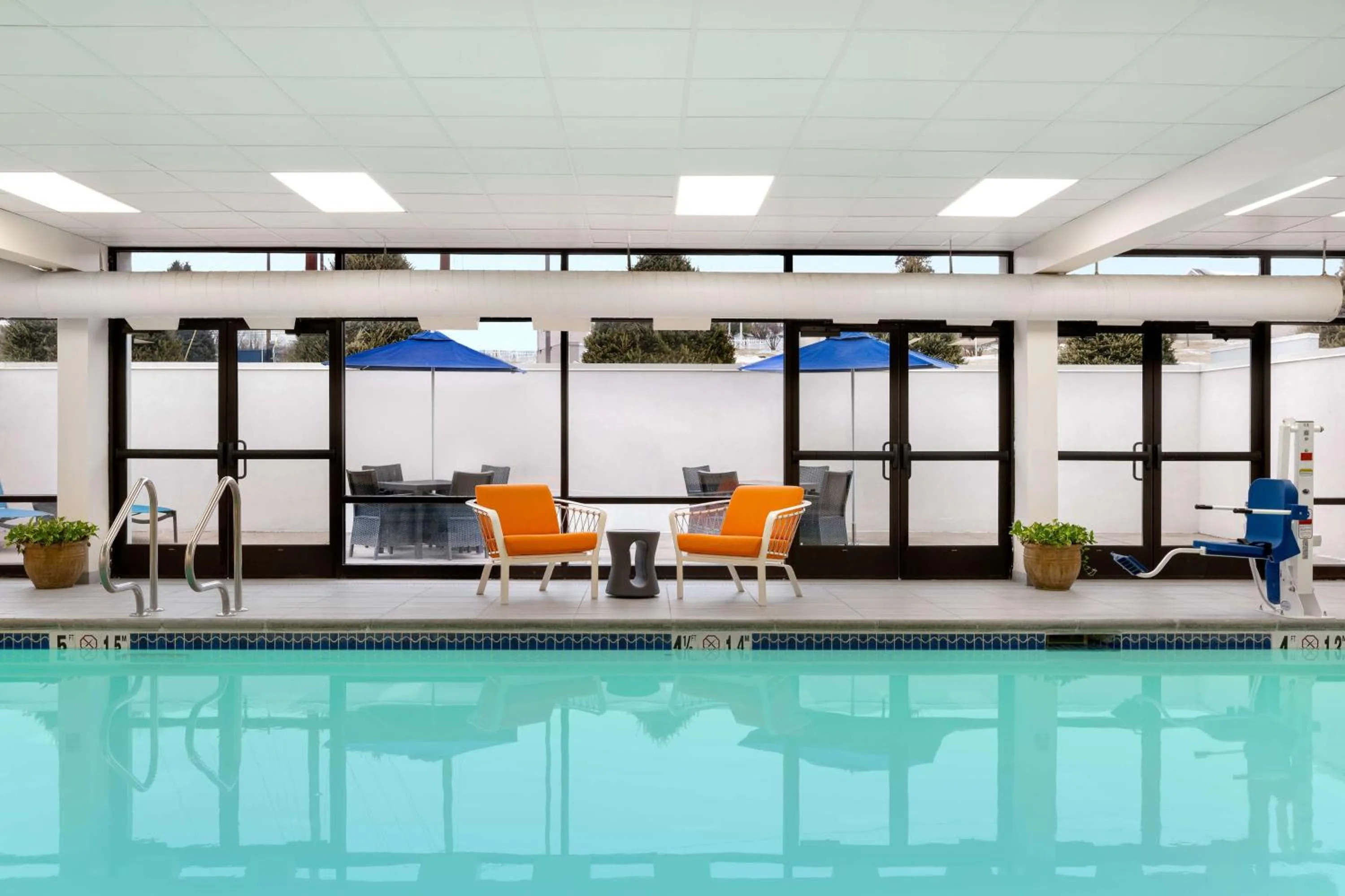 Pool view in Hampton Inn Bloomsburg