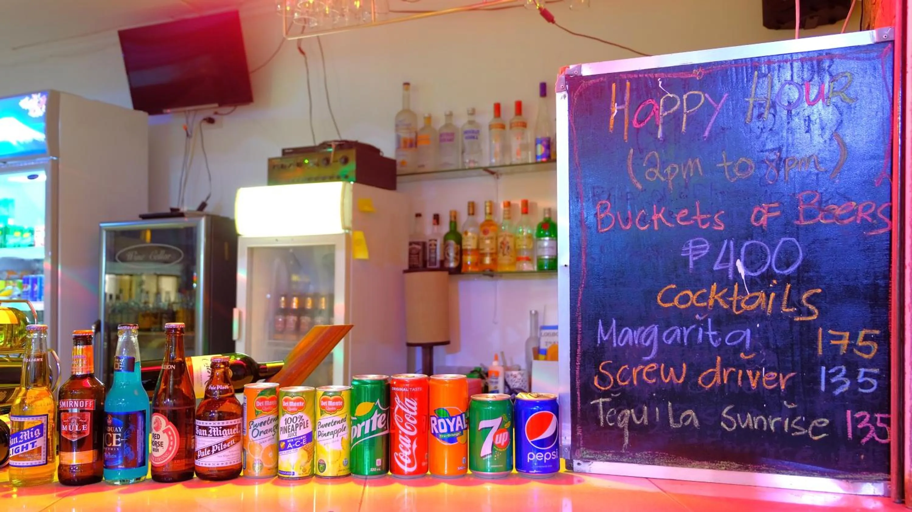 Alcoholic drinks in Boracay Holiday Resort