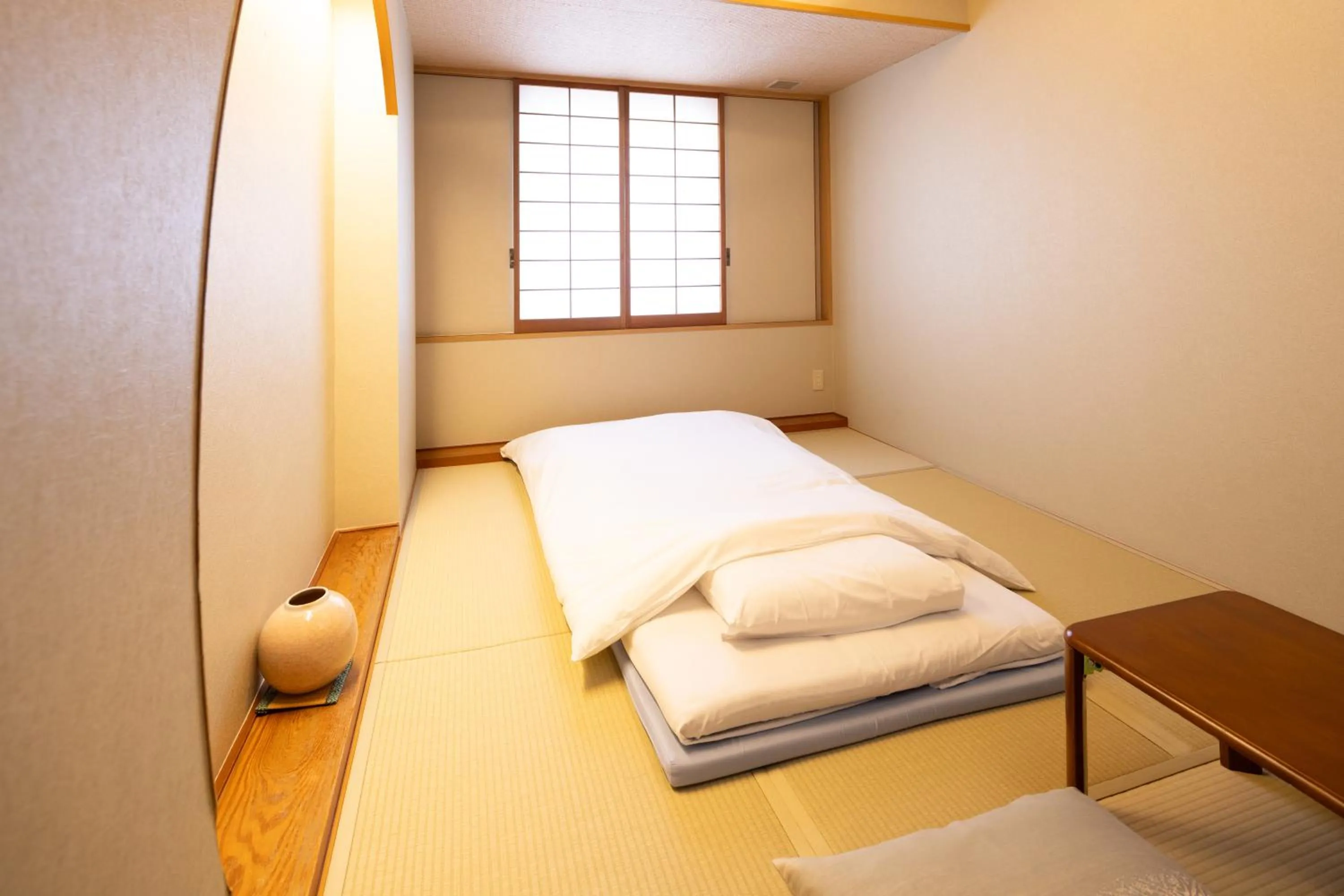 Bed in Ryokan Asakusa Shigetsu