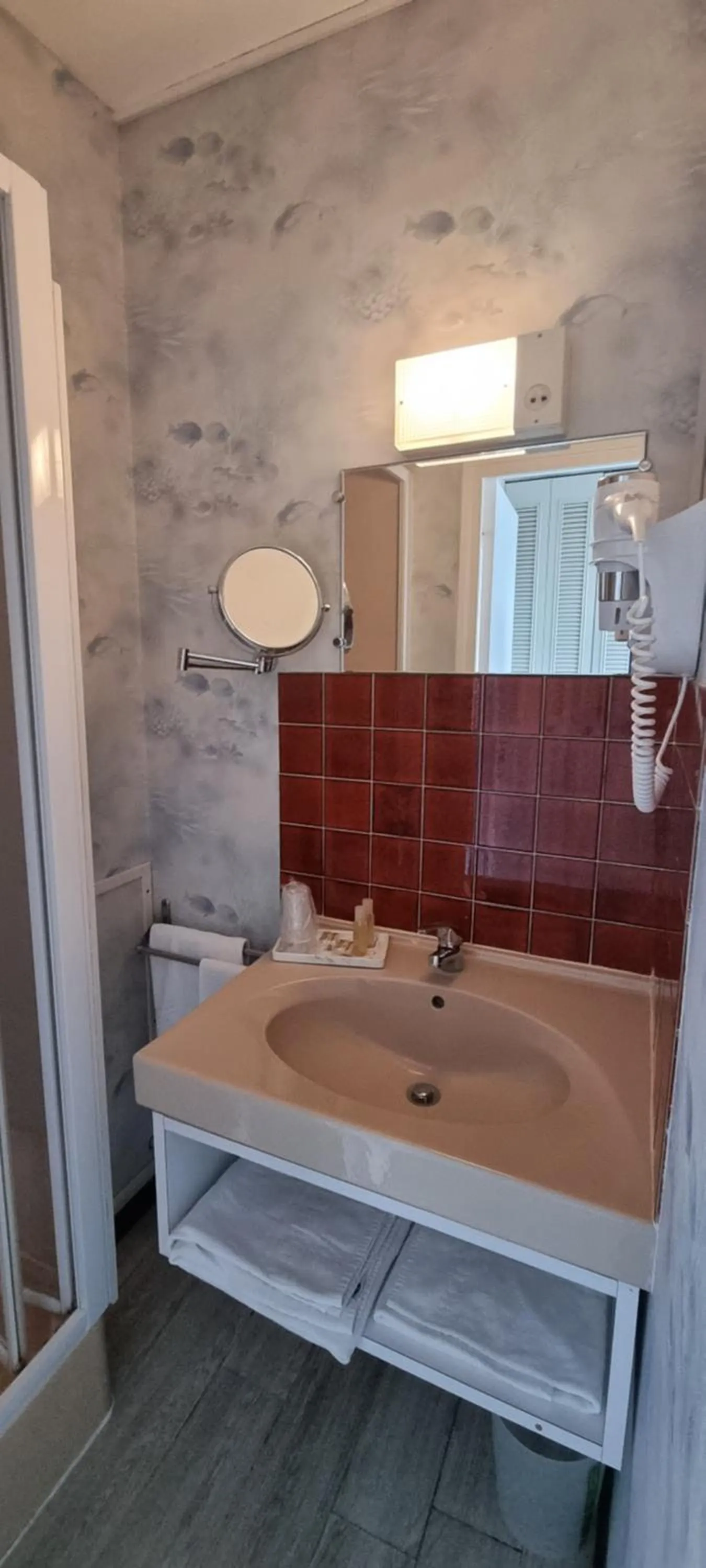 Shower in Hotel du Haut Marais