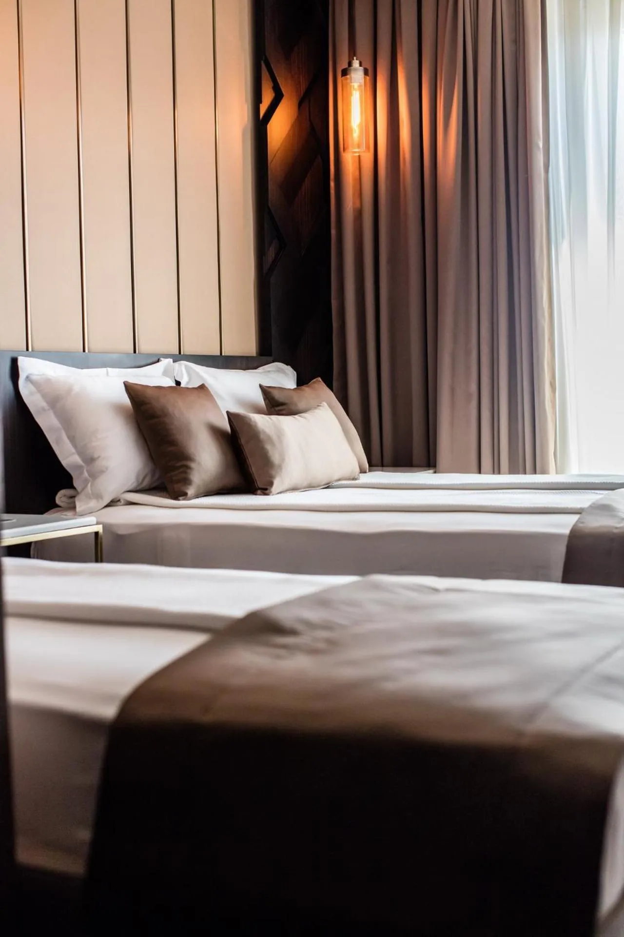 Bed in The Wyspy Hotel