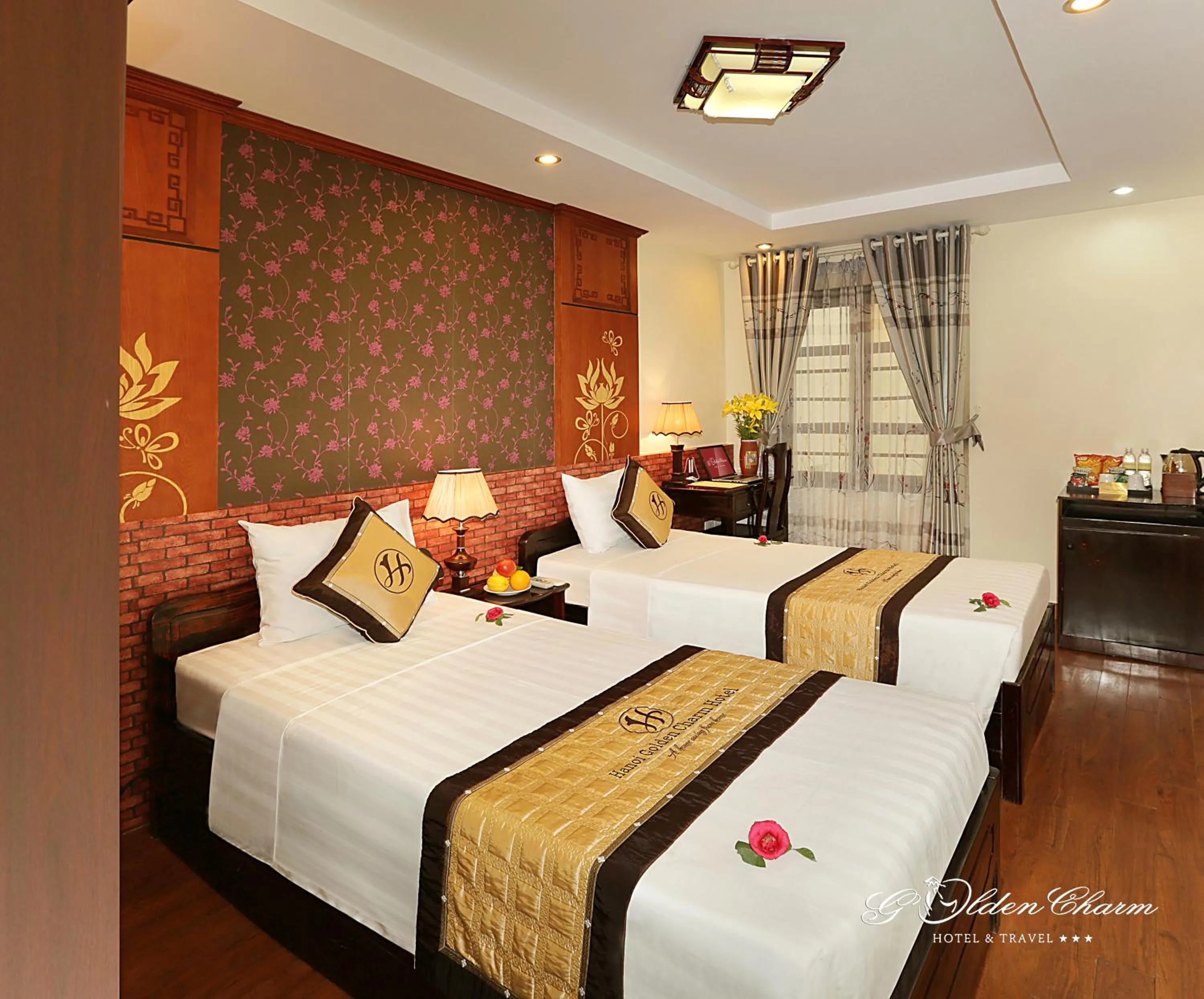 Bedroom in Hanoi Golden Charm Hotel