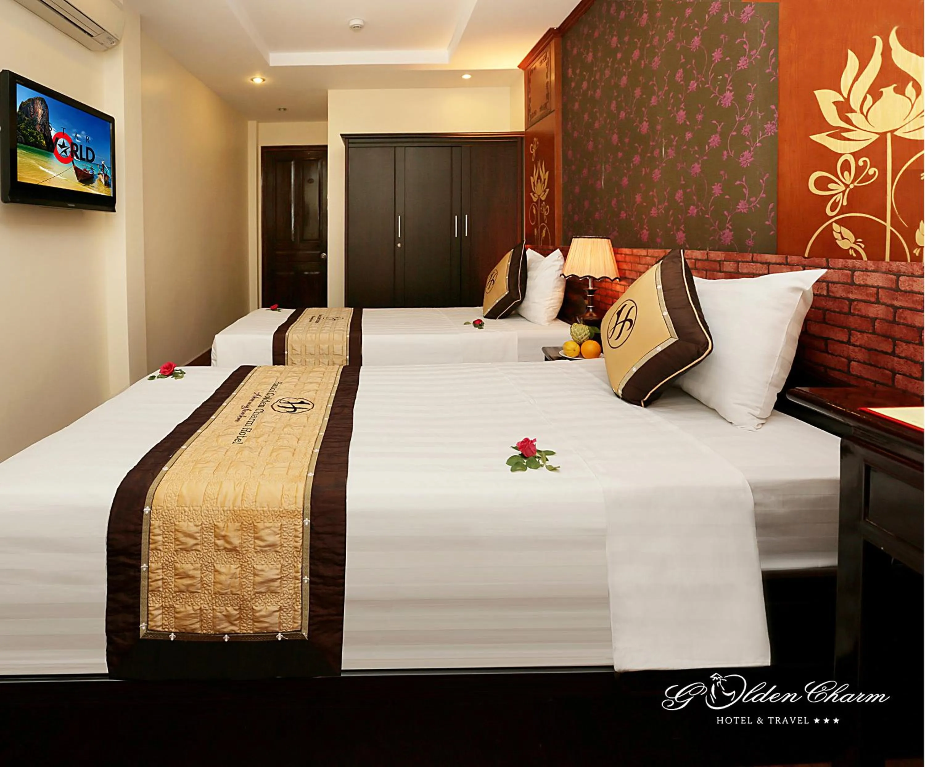 Bedroom in Hanoi Golden Charm Hotel