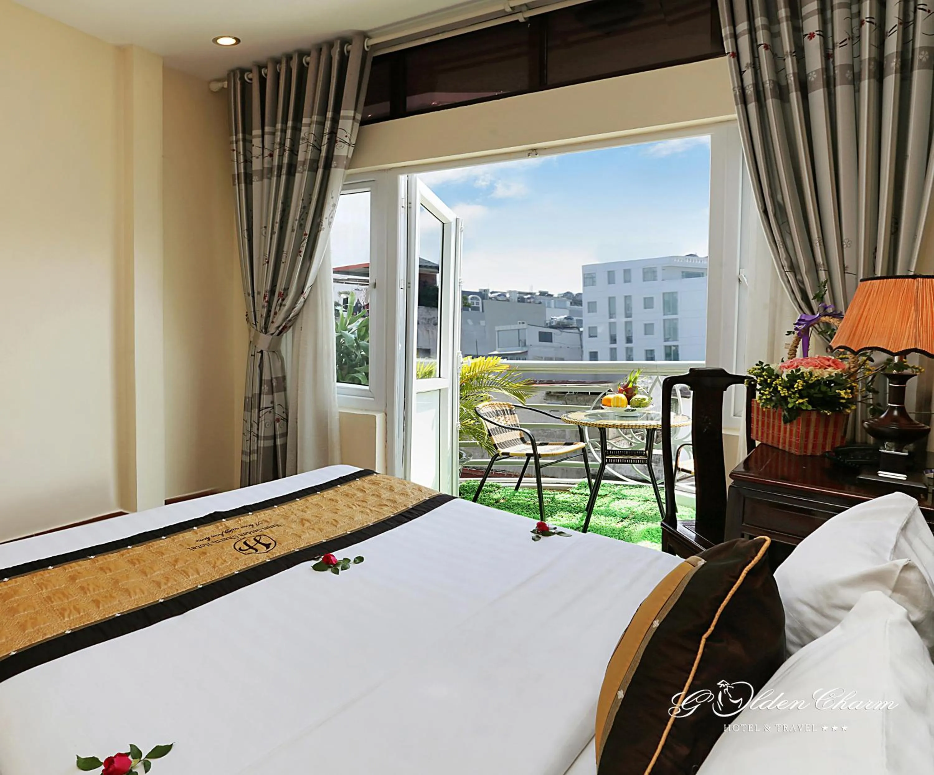 Balcony/Terrace in Hanoi Golden Charm Hotel