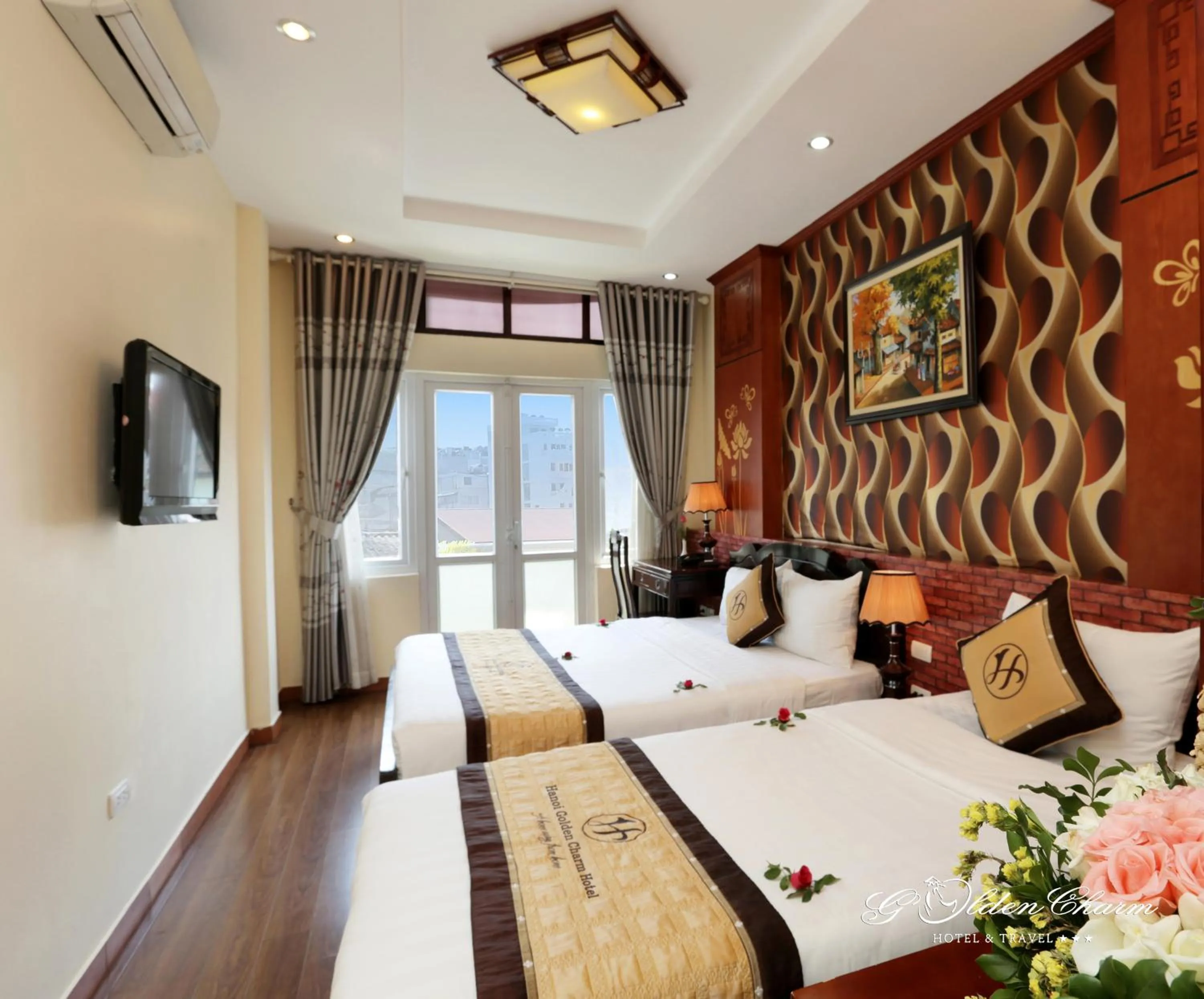 Bedroom in Hanoi Golden Charm Hotel