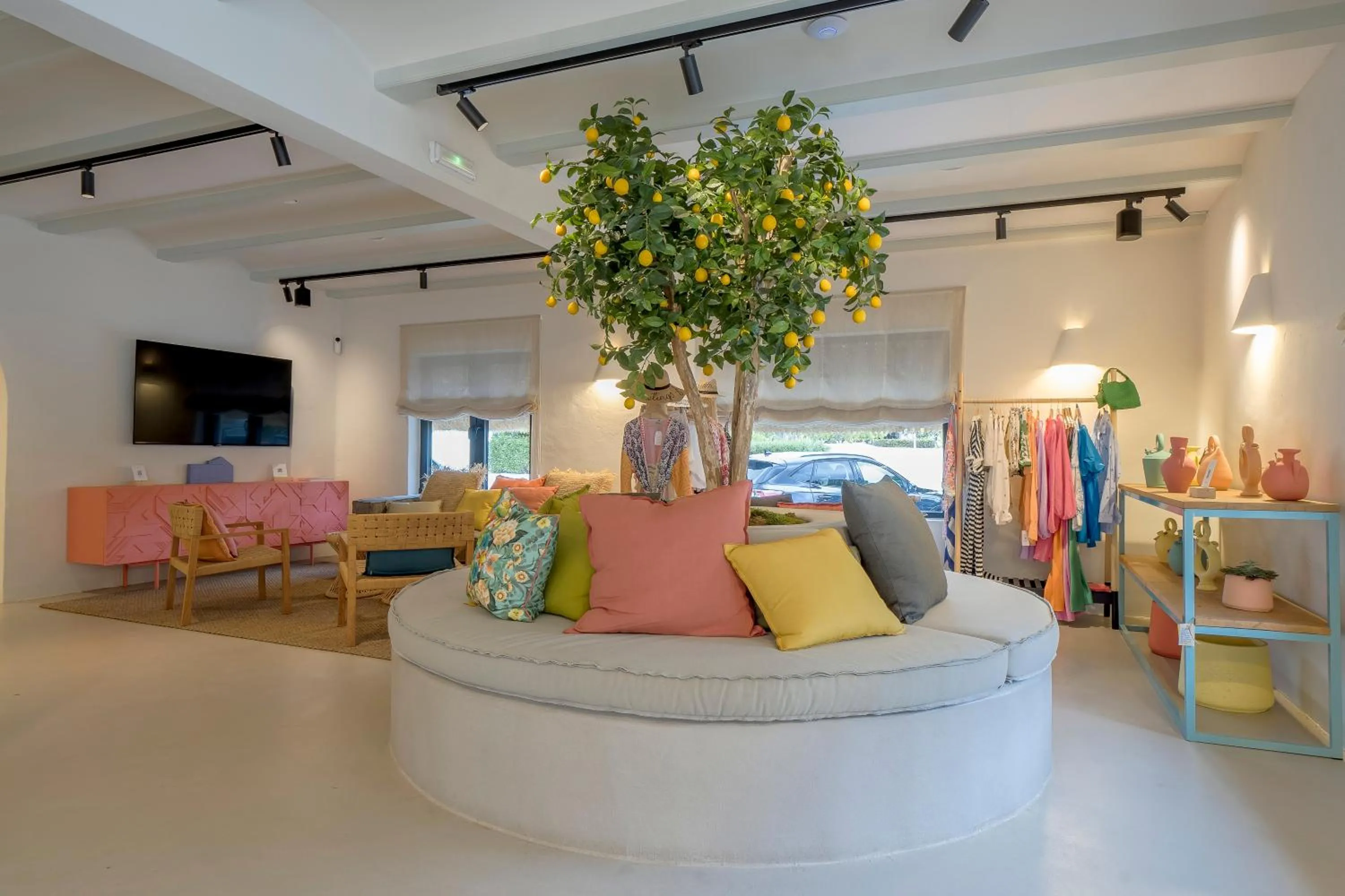 Communal lounge/ TV room in Boutique Hotel Los Limoneros