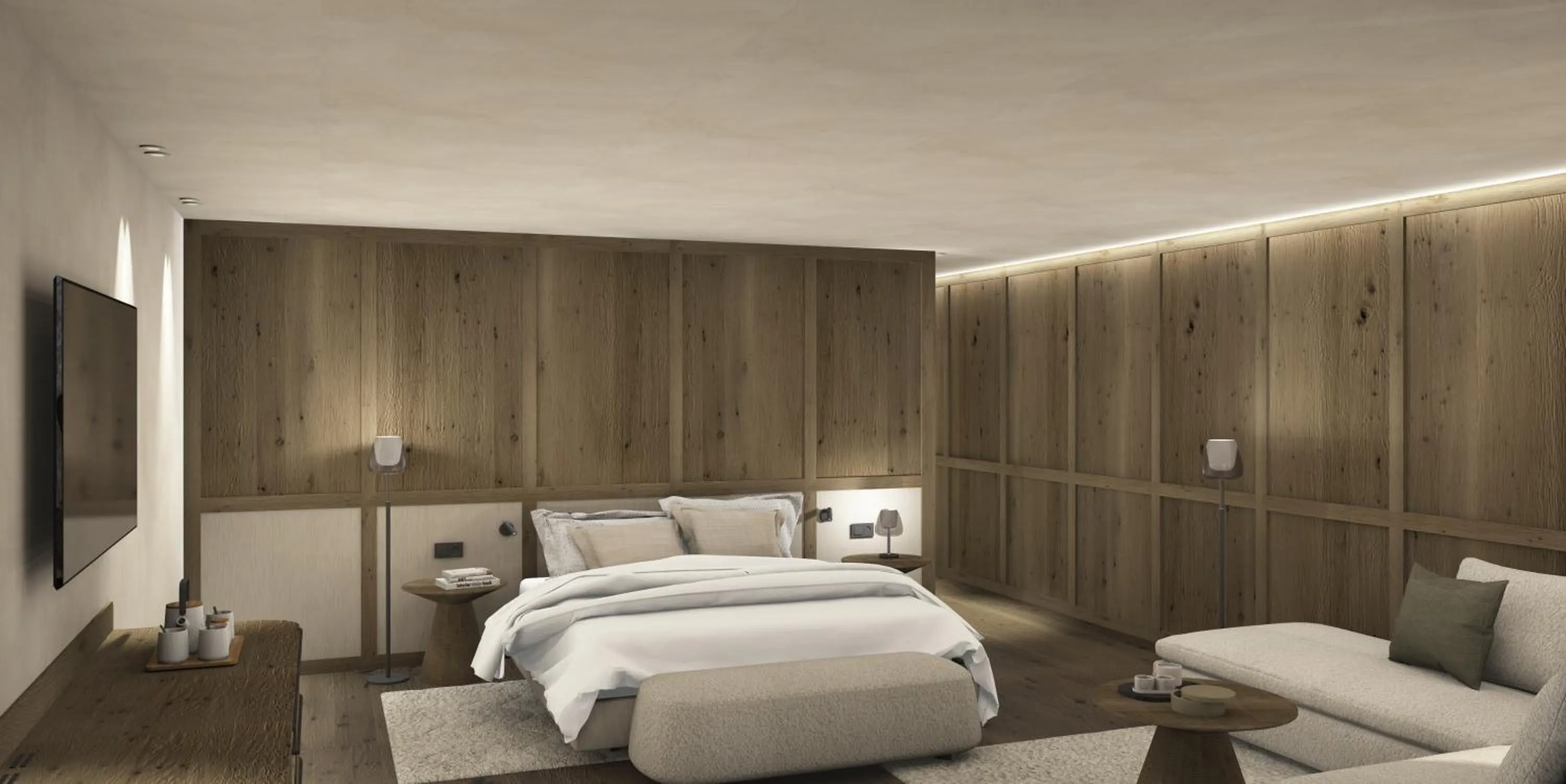 Bedroom, Bed in Gardena Grödnerhof - Hotel & Spa