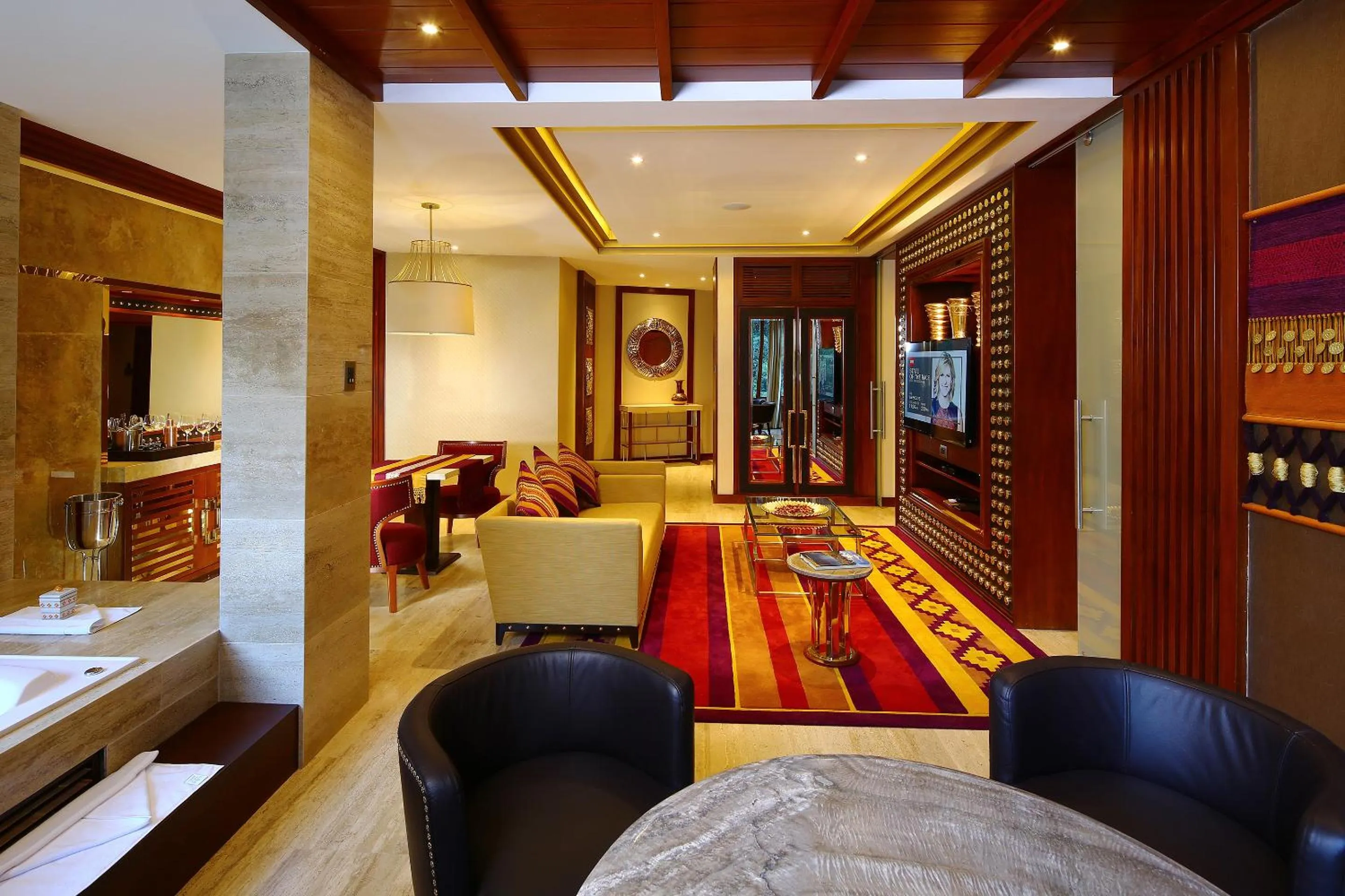 Living room in Sumaq Machu Picchu Hotel