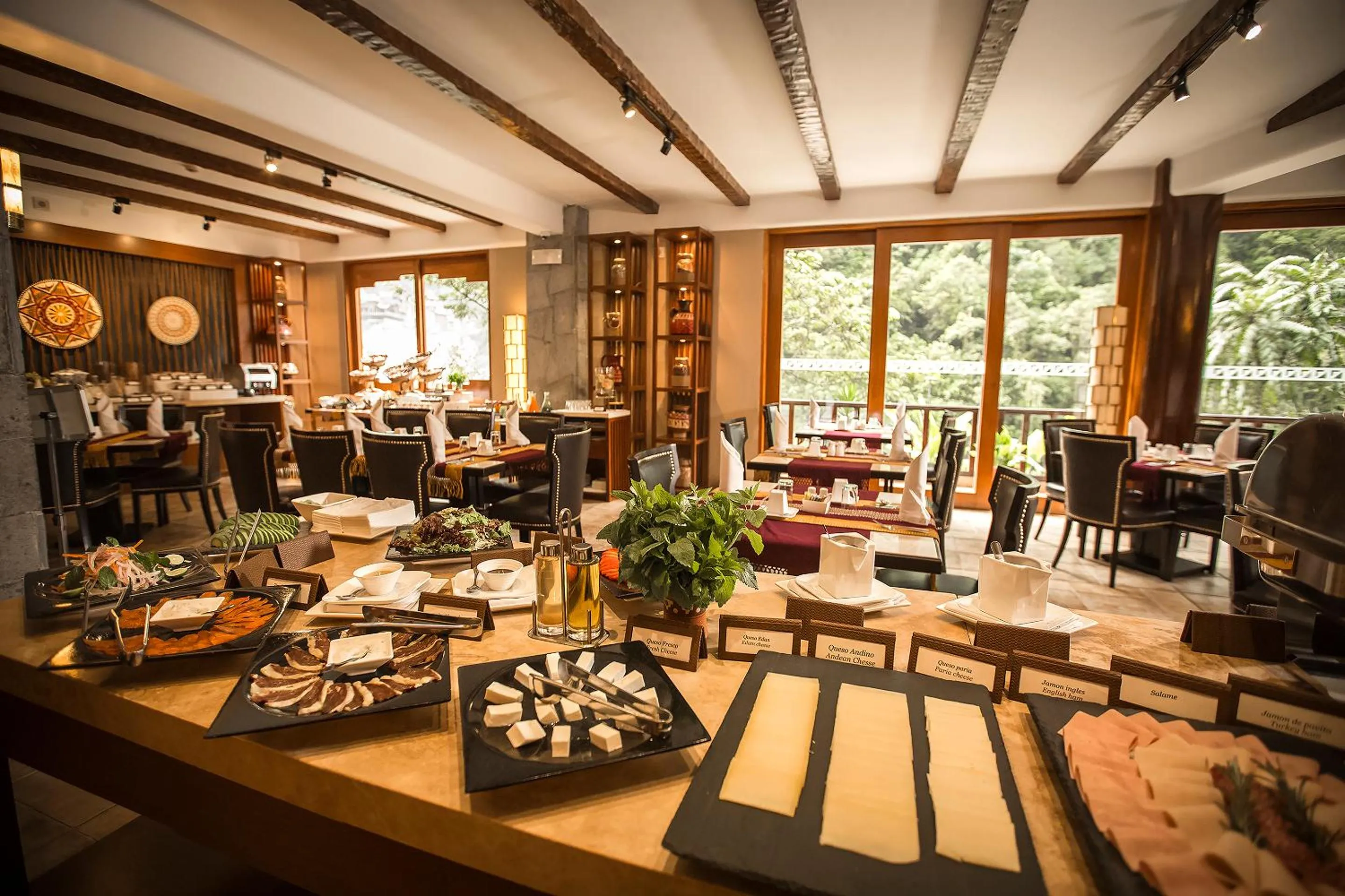Buffet breakfast in Sumaq Machu Picchu Hotel