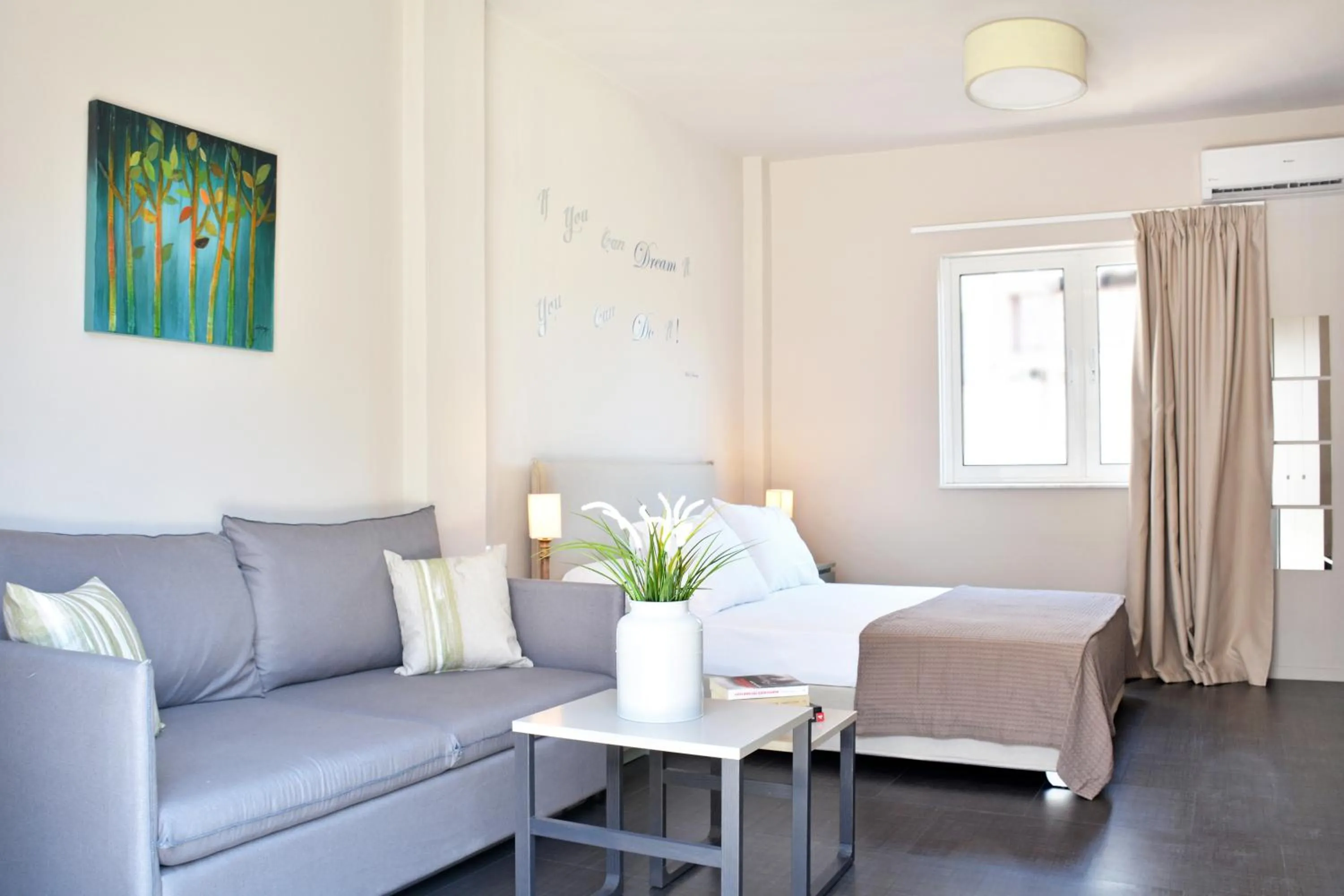 Living room in Athens Connection Apartments