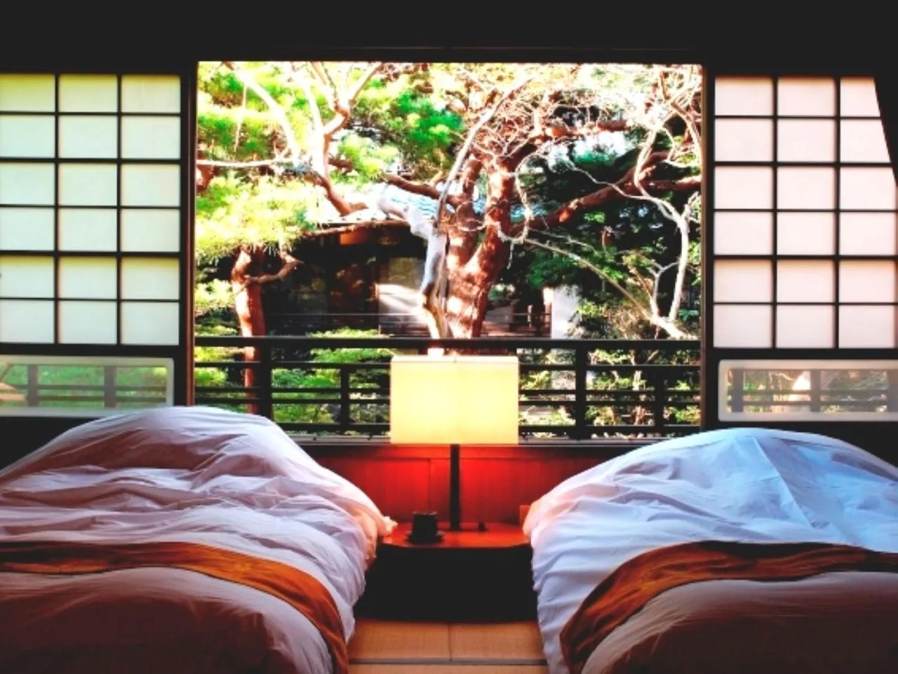 Photo of the whole room, Bed in Yukairo Kikuya