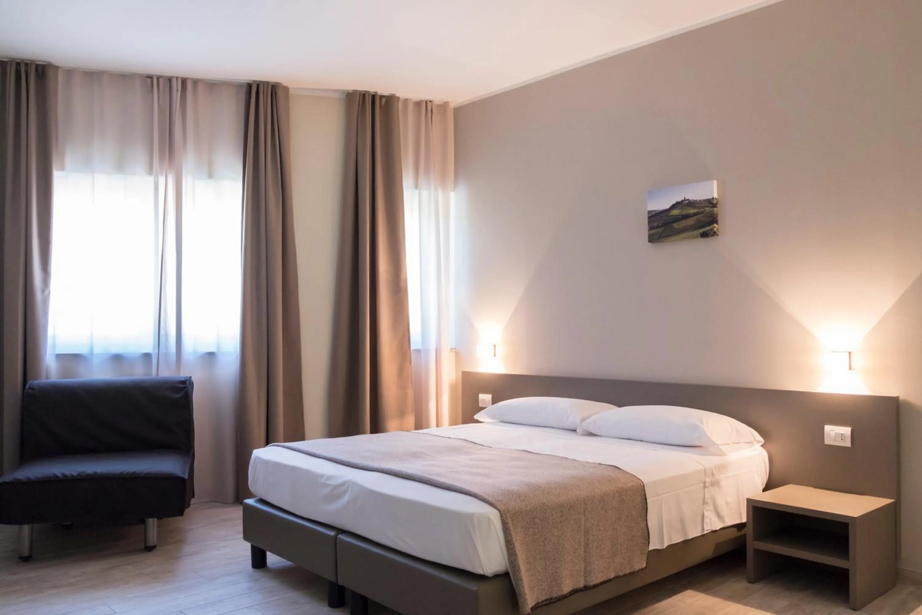 Bedroom, Bed in Hotel & Wellness Stella Delle Langhe