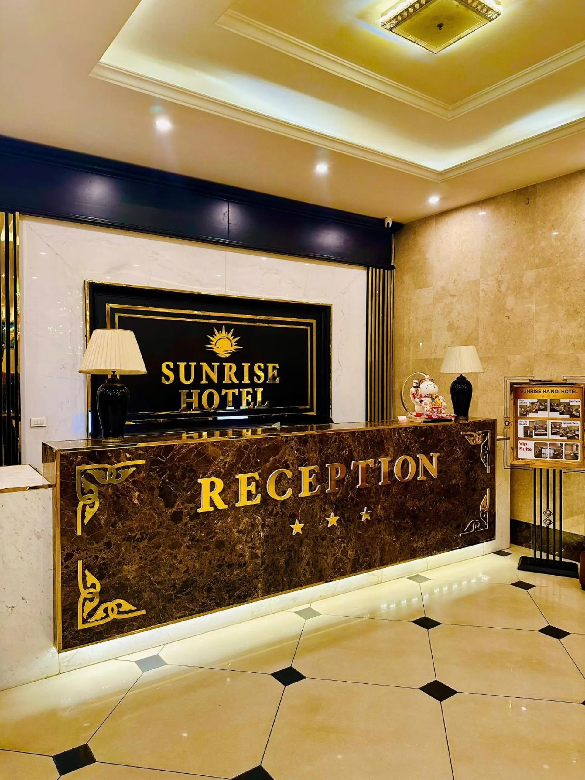 Communal lounge/ TV room in Sunrise Hanoi Hotel