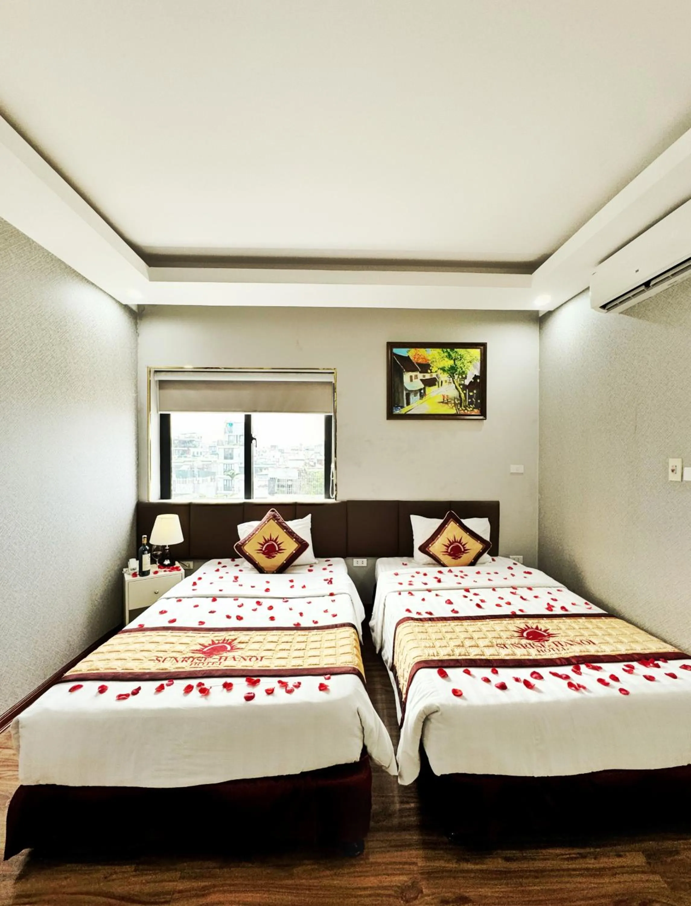 Bed in Sunrise Hanoi Hotel