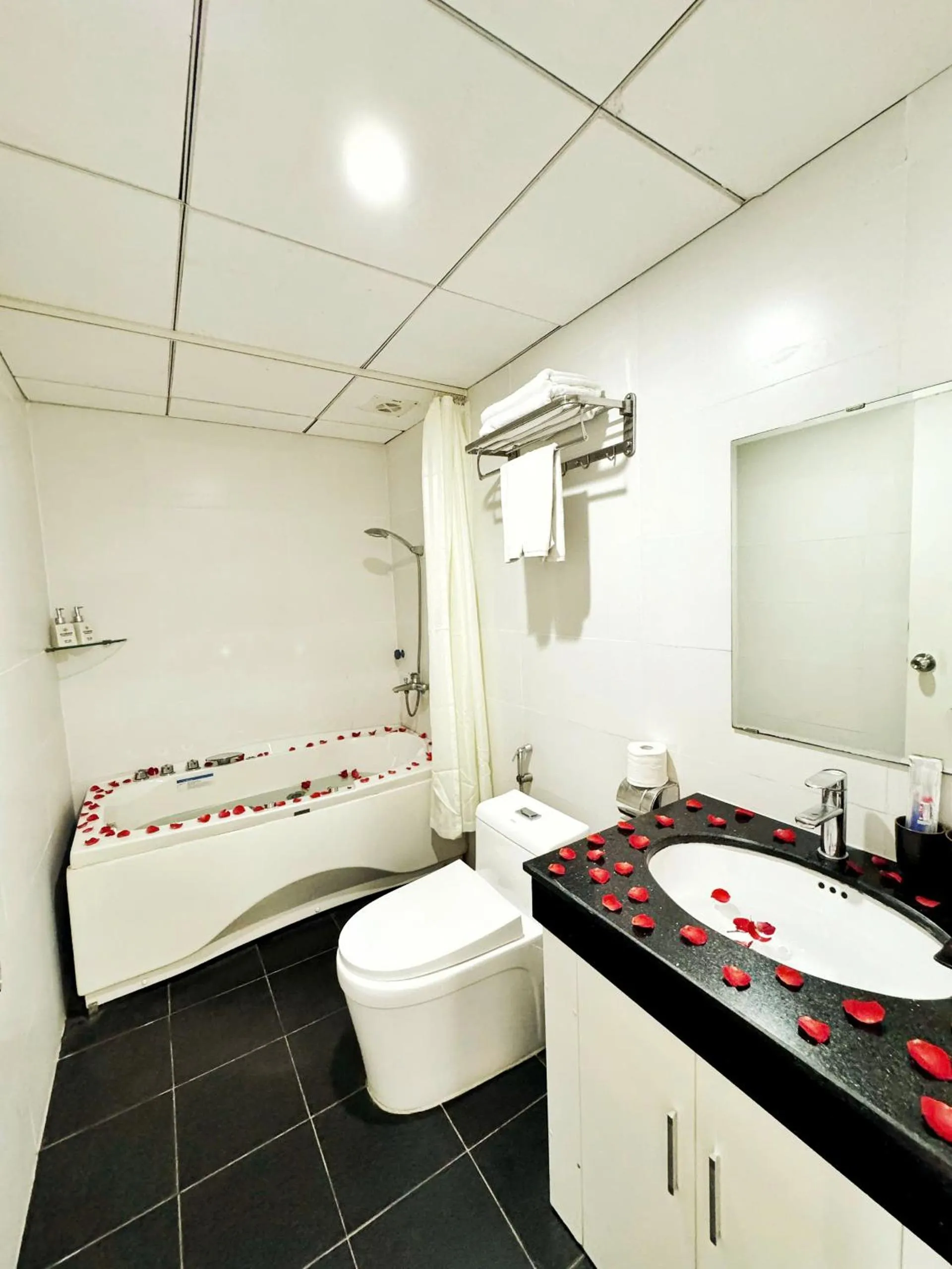 Toilet, Bed in Sunrise Hanoi Hotel