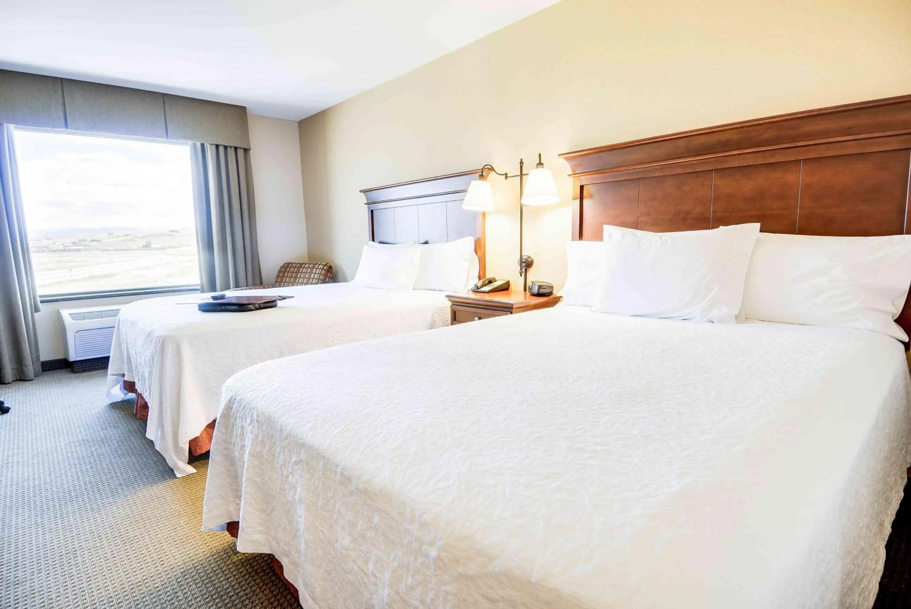 Bed in Hampton Inn & Suites Pinedale