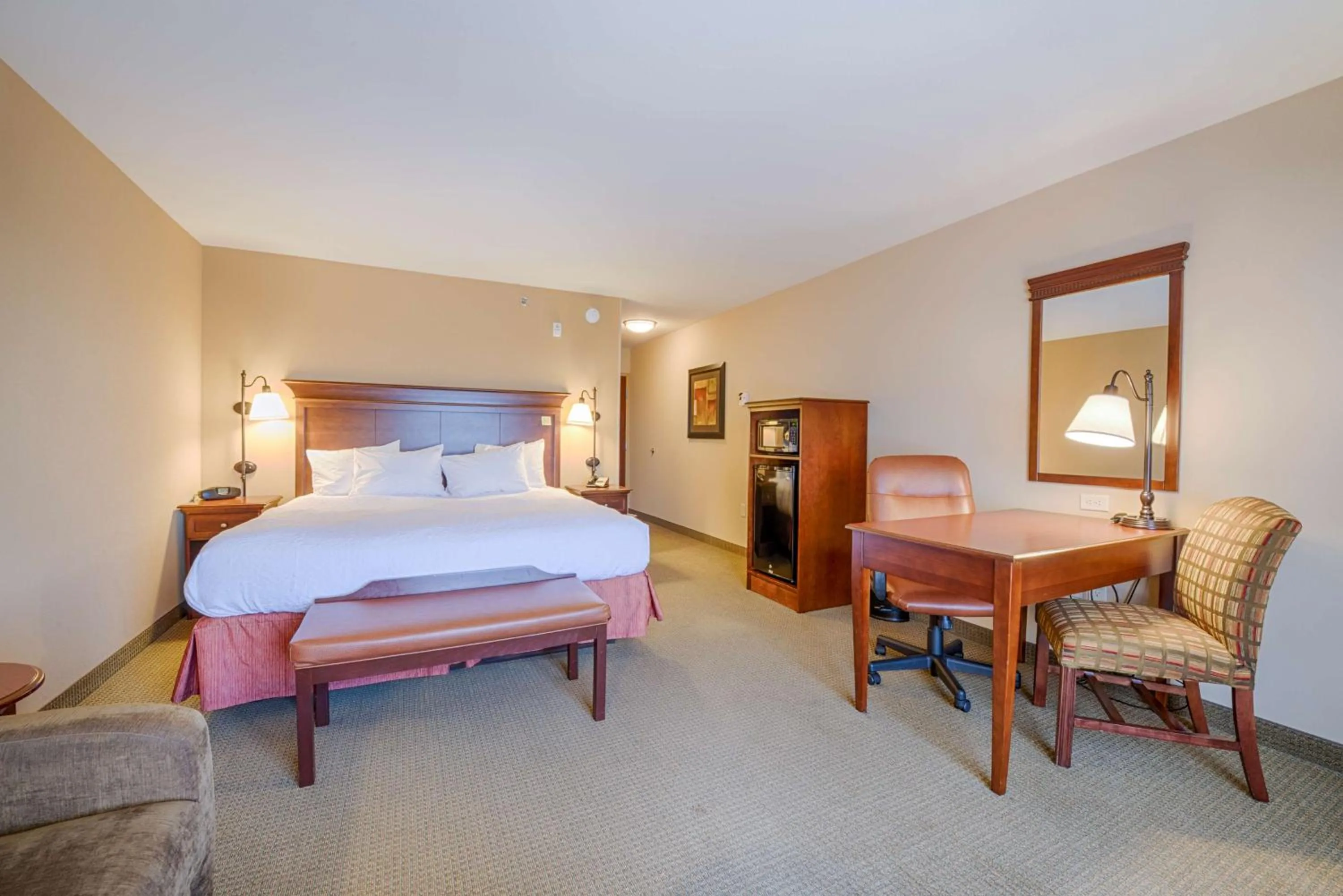 Bed in Hampton Inn & Suites Pinedale