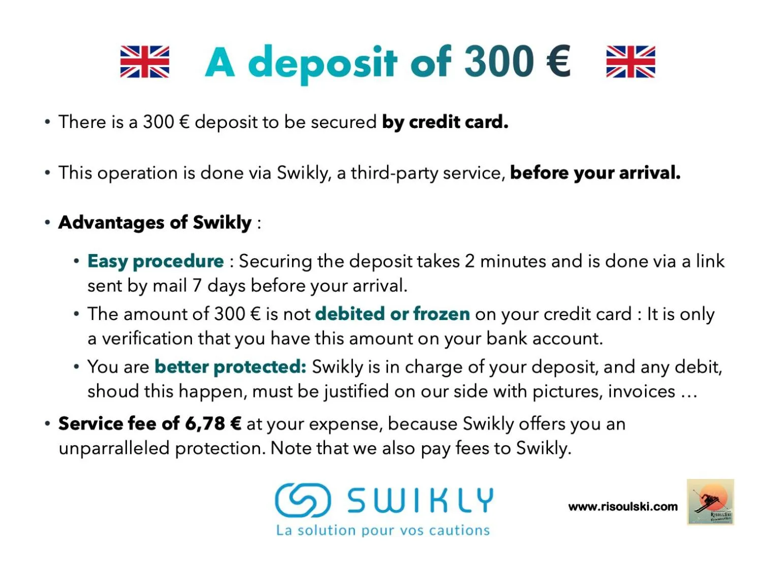 Text overlay in RisoulSki Antarès - Piscine et Sauna