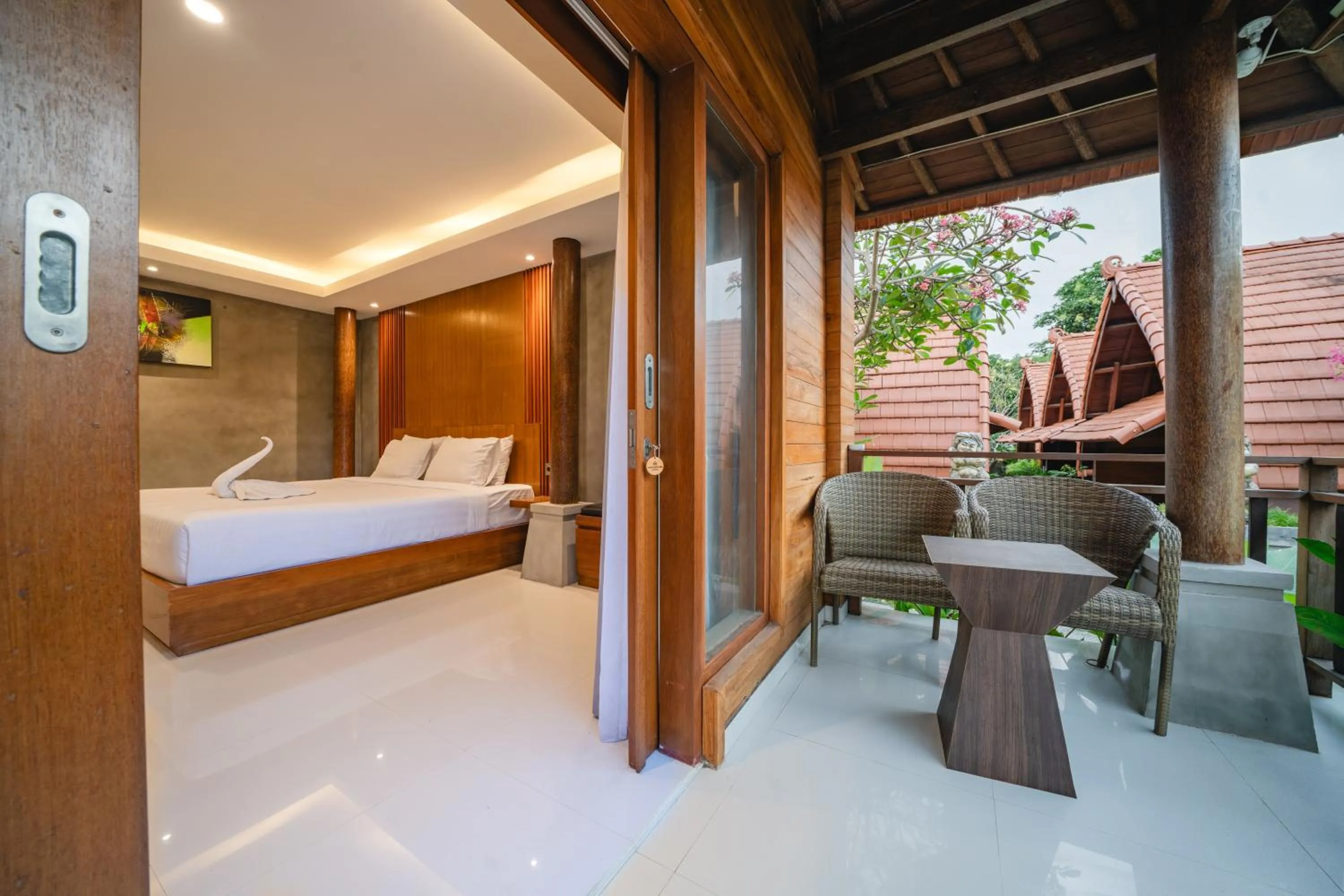 Patio, Bed in Uma Mani Villa Jimbaran