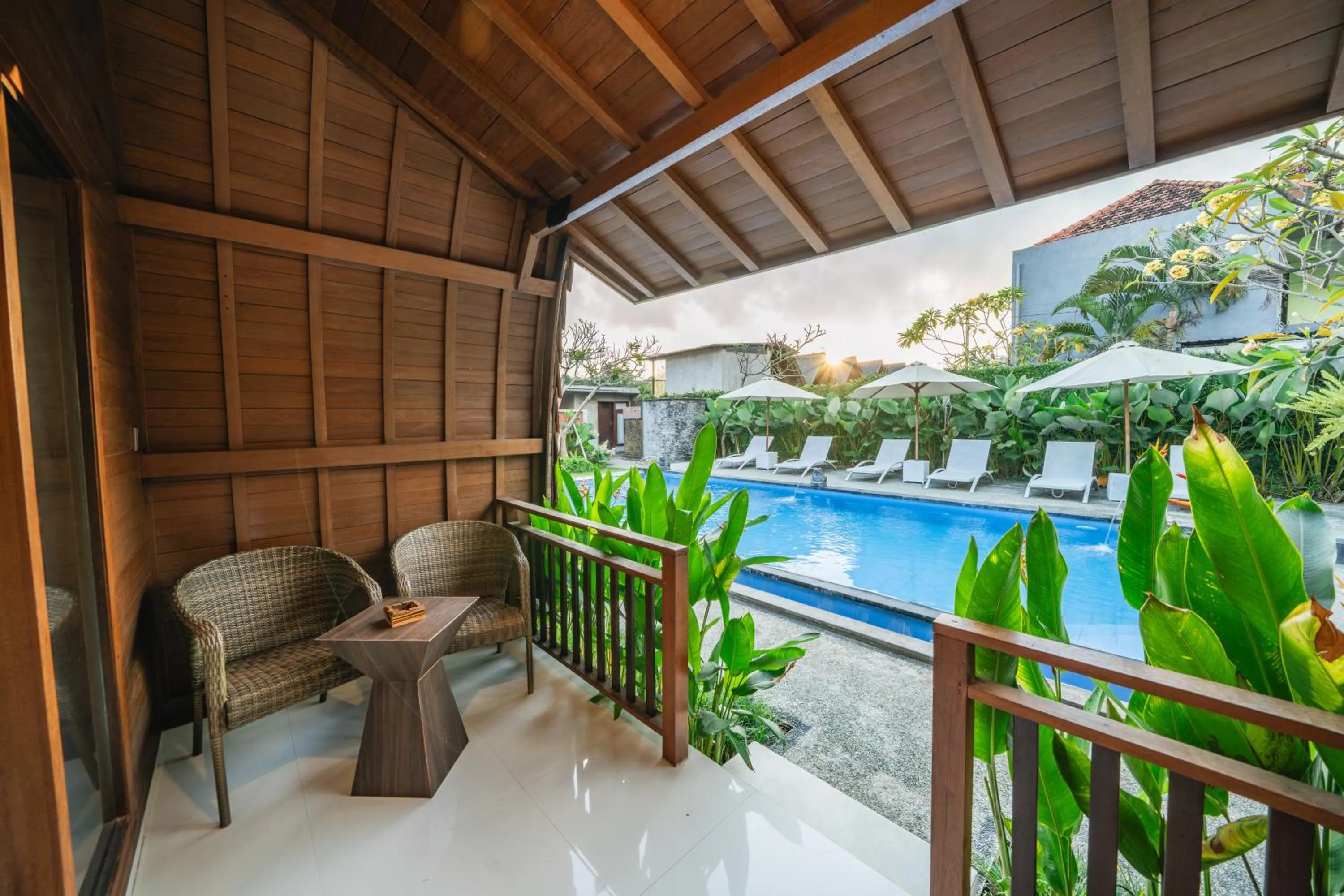 Pool view in Uma Mani Villa Jimbaran