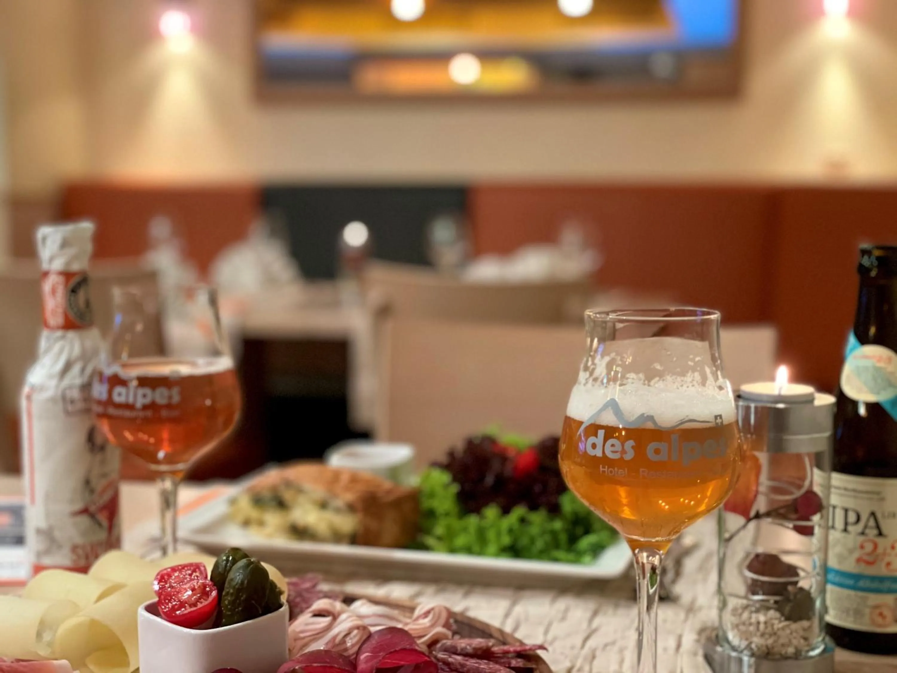 Food close-up in Boutique und Bier Hotel des alpes