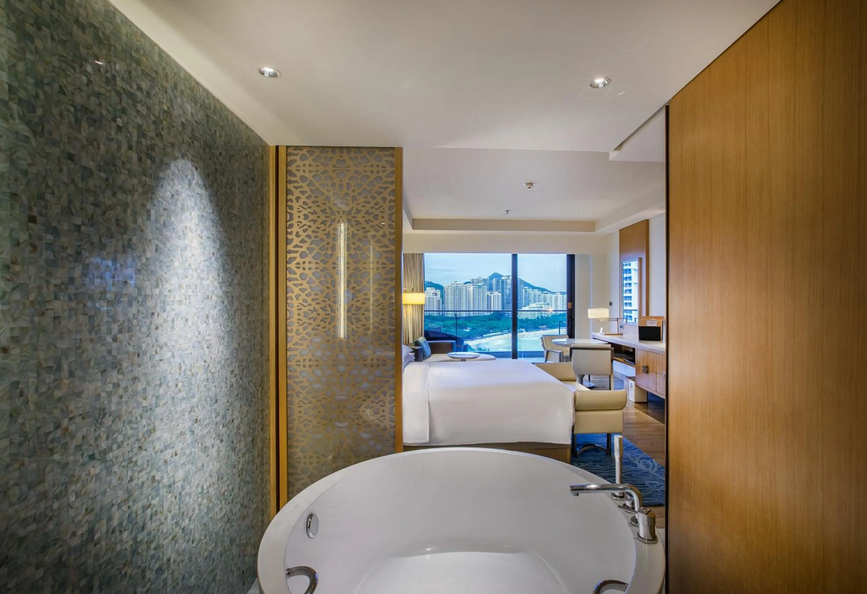 Bathroom, Bed in JW Marriott Hotel Sanya Dadonghai Bay