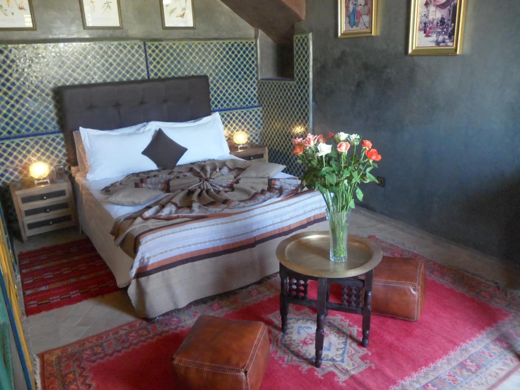 Bed in Riad et Spa Misria Les Orangers